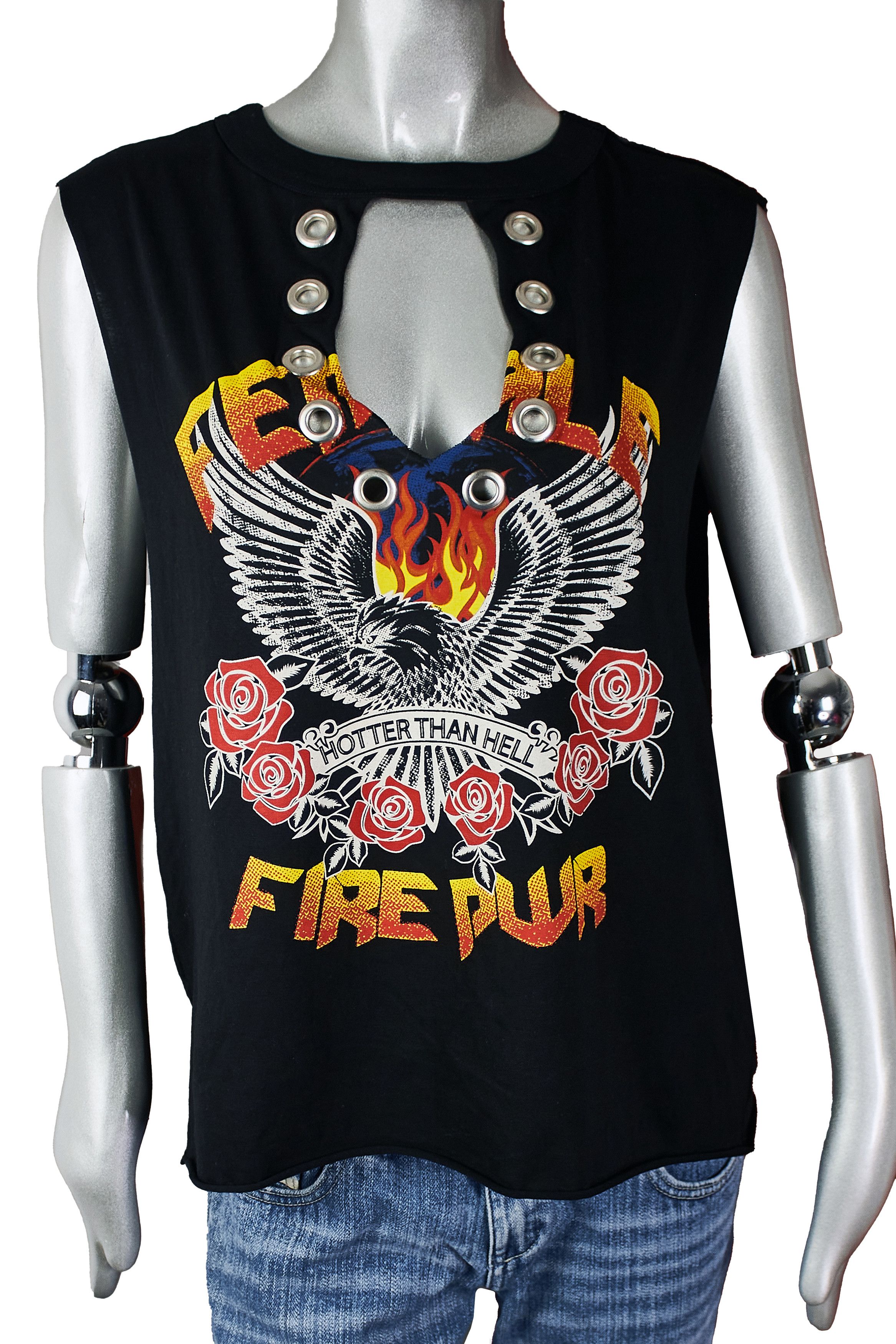 Other Blind date women's black biker tank top, T-shirt Size L / US 10 / IT 46 - 1 Thumbnail
