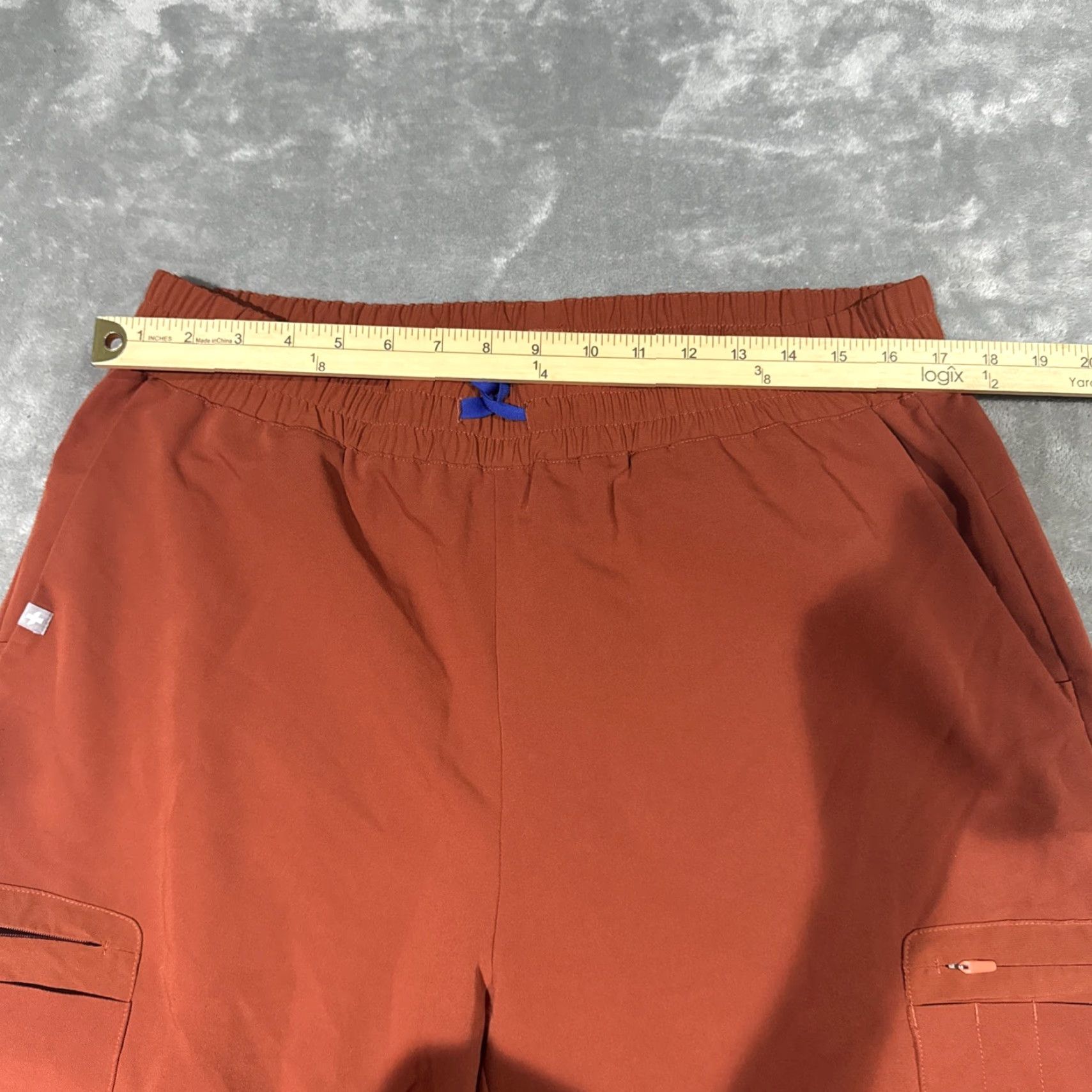 Vintage FIGS Zamora Jogger Scrub Pants Womens XXL Workwear High Waisted Orange Solid Polyester Pants Size 40" / US 18 - 5 Thumbnail