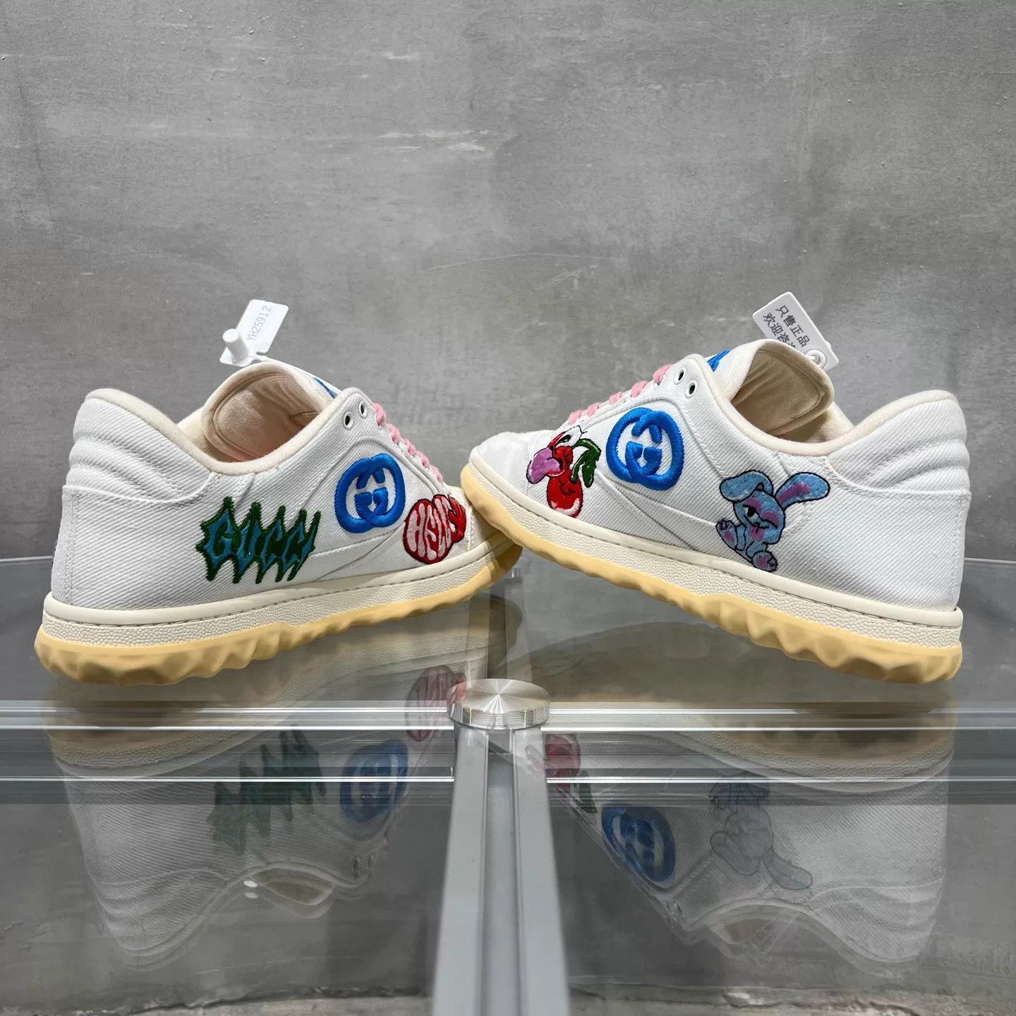 Gucci Gucci Mac80 GG Cartoon Graff White Sneakers 37.5 Size US 7 / IT 37 - 5 Thumbnail