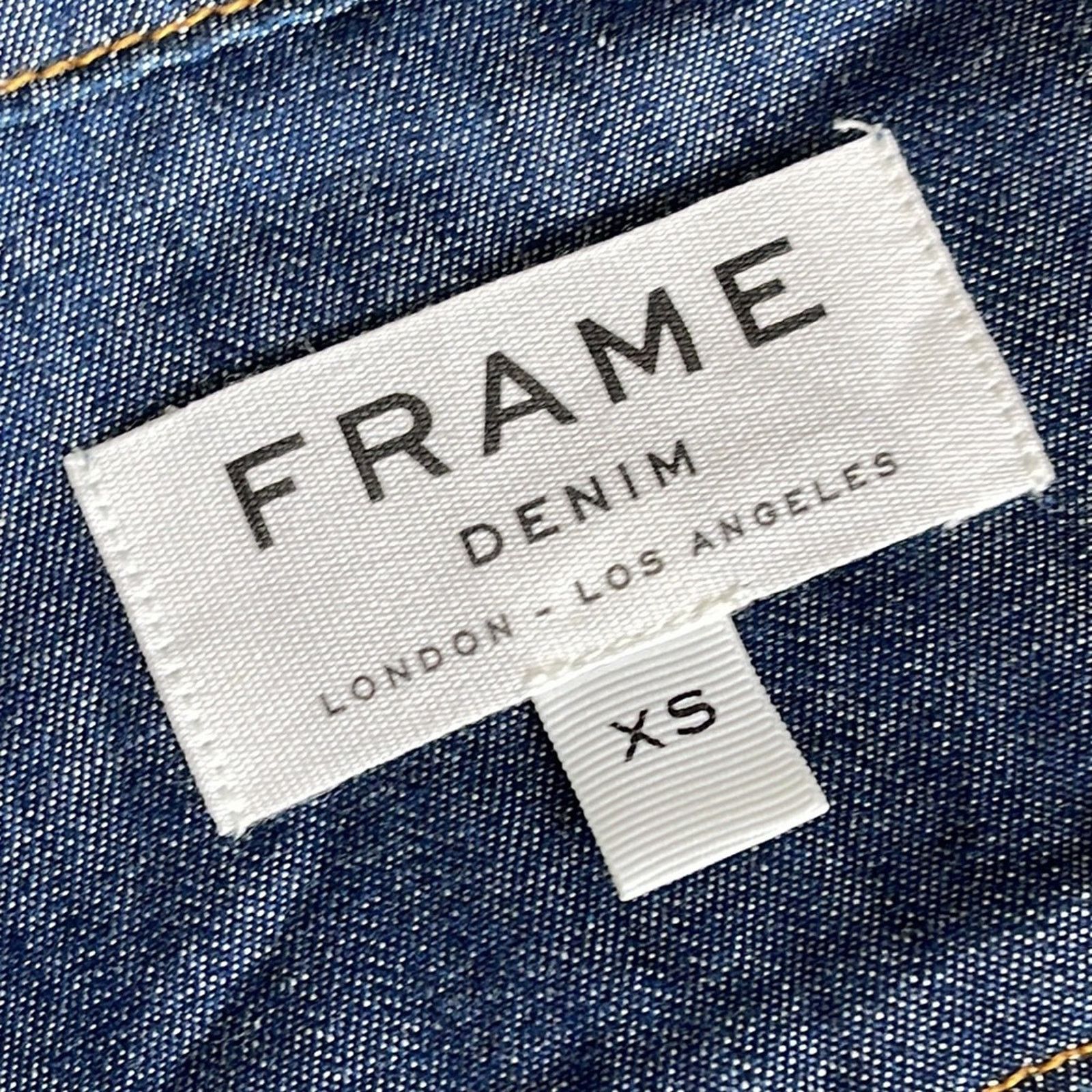 Frame FRAME Denim Le St. Tropez Earldom Denim Dress Size XS Size XS / US 0-2 / IT 36-38 - 6 Thumbnail