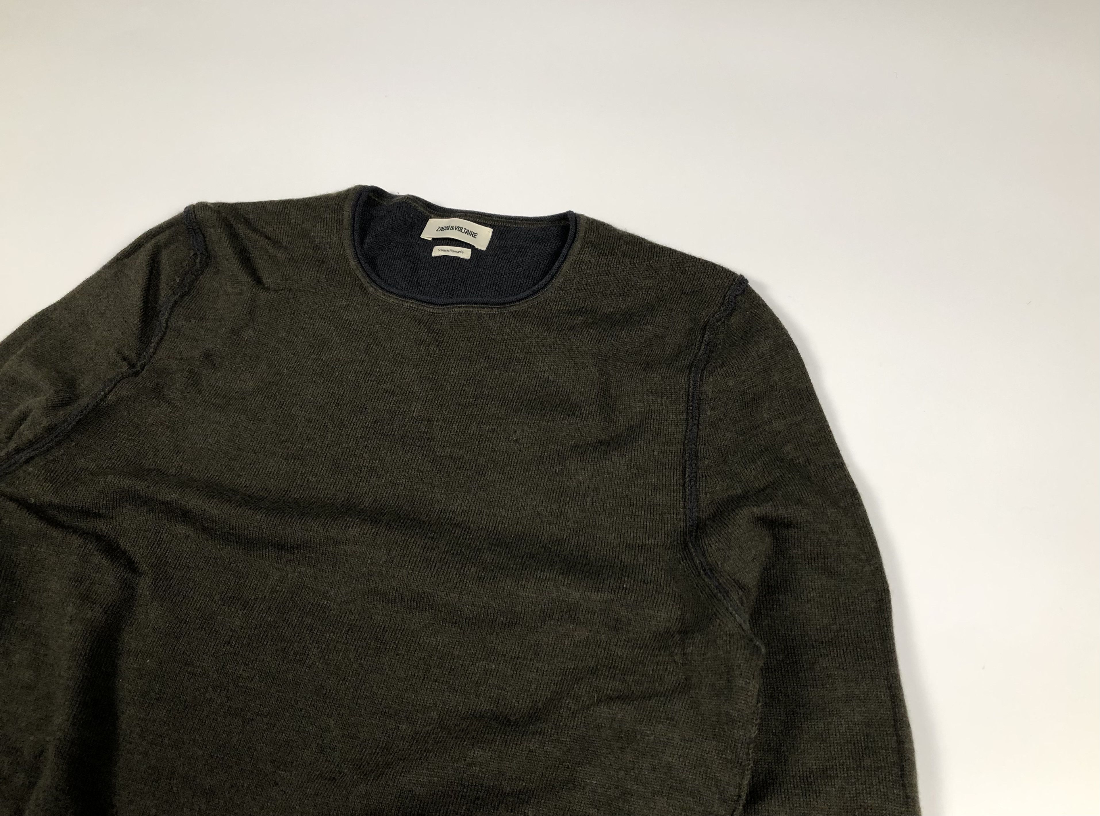 Zadig & Voltaire Zadig & Voltaire Olive Green Wool Knit Sweater Size US L / EU 52-54 / 3 - 3 Thumbnail