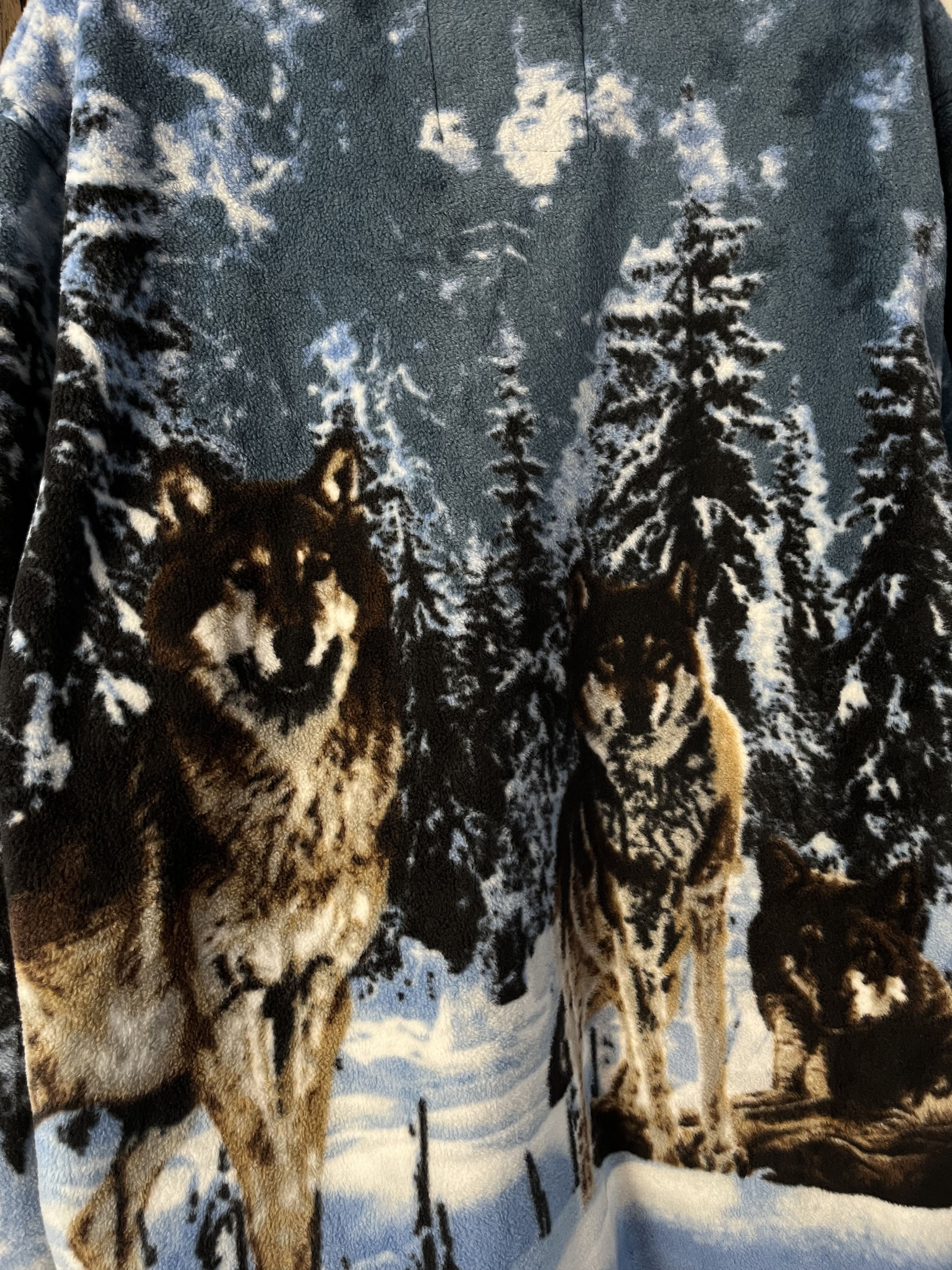 Vintage 90s Wolf Fleece Synchyla Animal Jacket Size US L / EU 52-54 / 3 - 6 Thumbnail