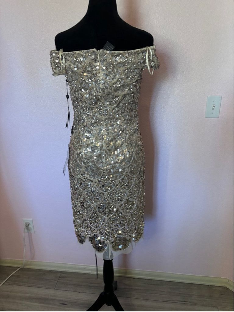 Adrianna Papell Women's Adrianna Papell Gold Cocktail Dress Size 6 Size M / US 6-8 / IT 42-44 - 8 Thumbnail