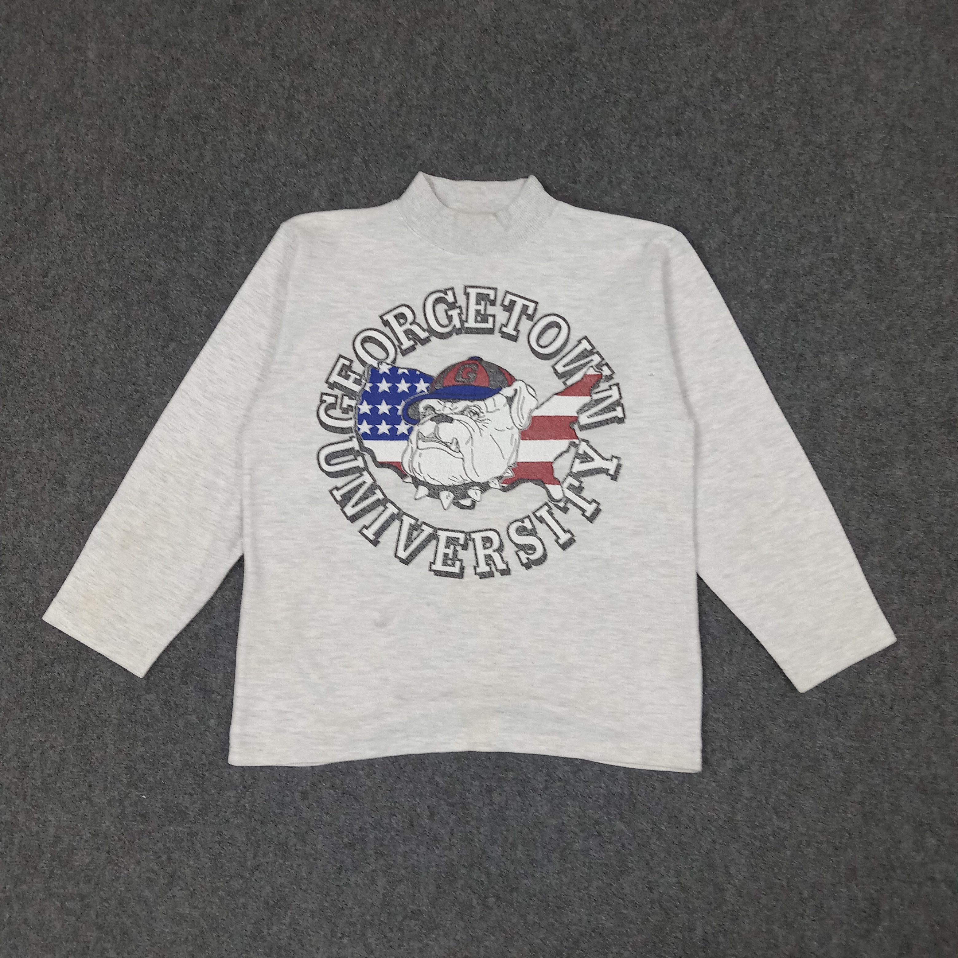 Vintage University Georgetown American Sport Sweatshirt Size US S / EU 44-46 / 1 - 1 Thumbnail