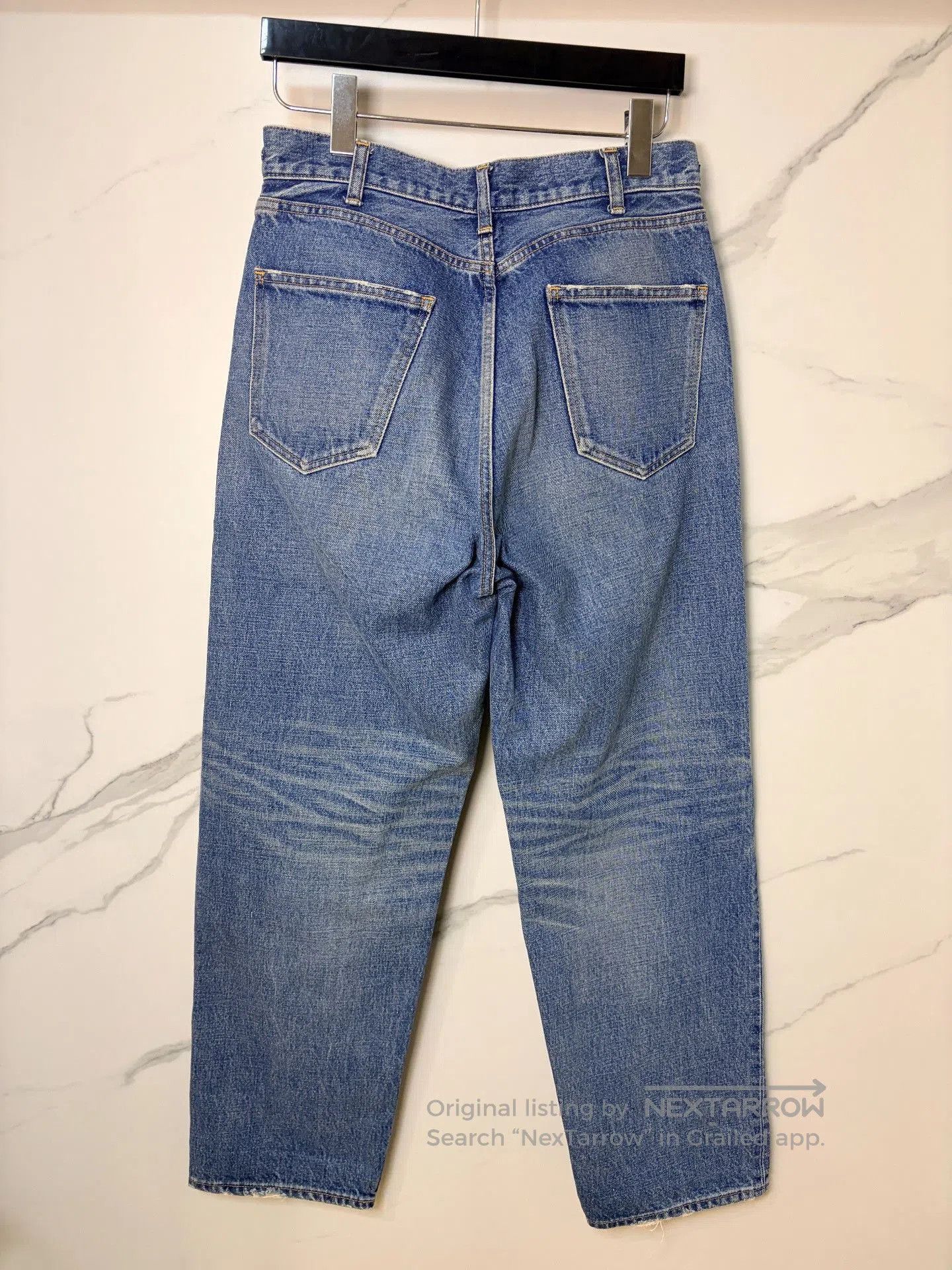 Celine Celine Blue Carrot Jeans with Gold Chain. Size 31" - 2 Thumbnail