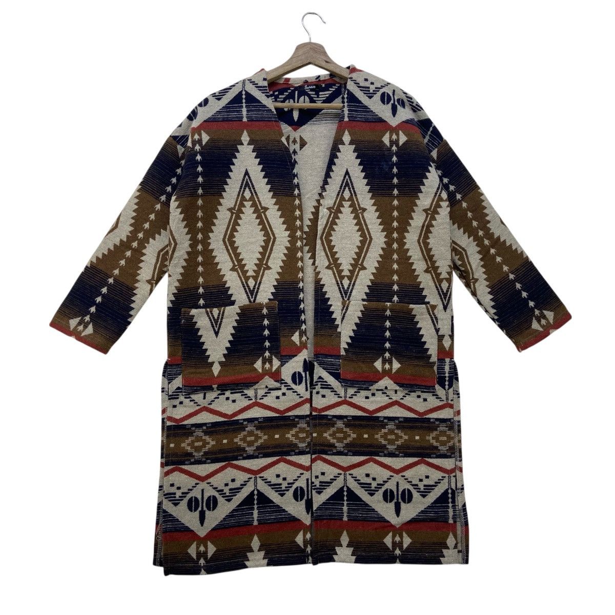 Japanese Brand Japanese Brand Native Fleece Buttonless Long Cardigan Size M / US 6-8 / IT 42-44 - 1 Thumbnail