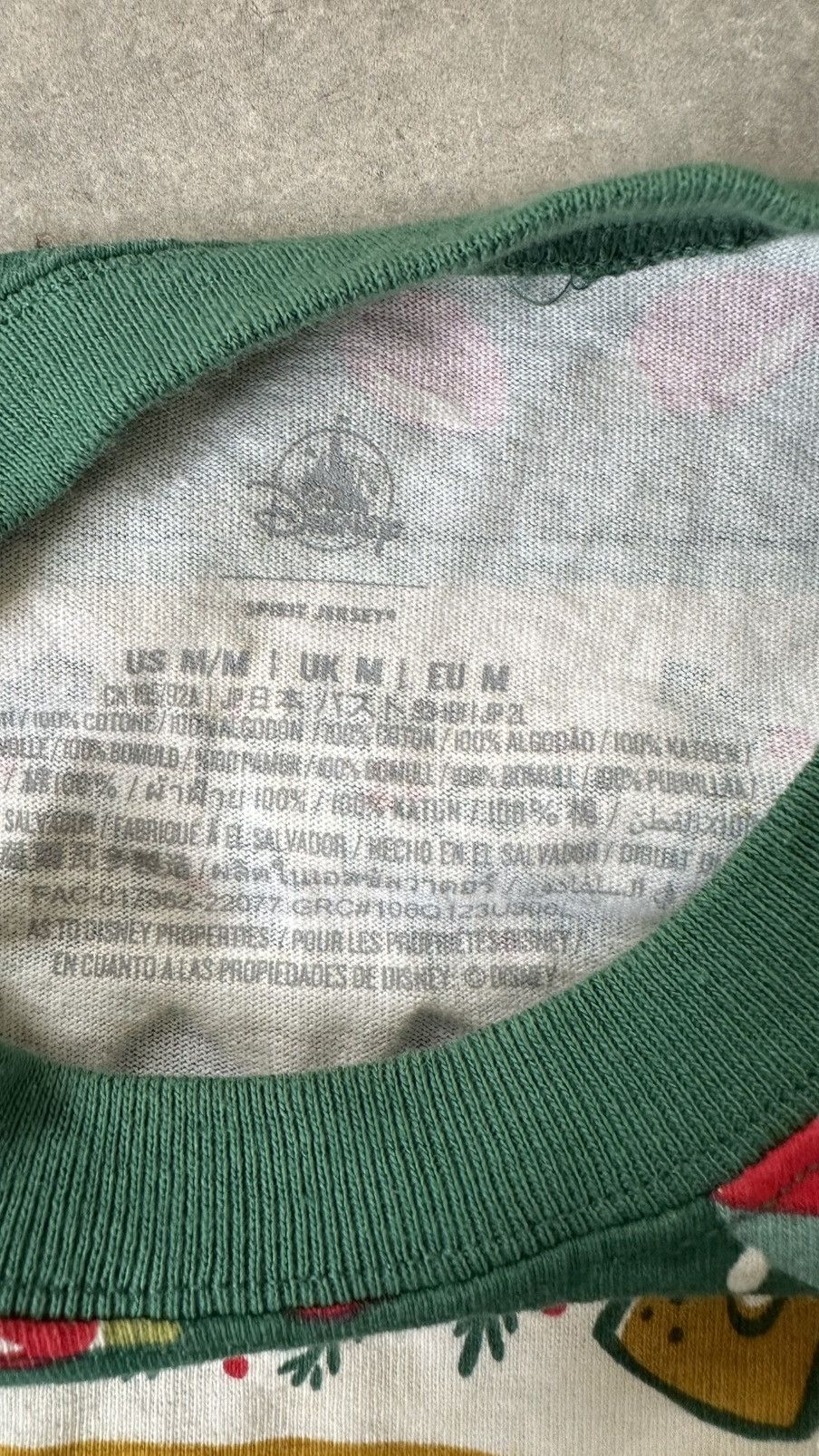 Disney VINTAGE DISNEYLAND RESORT SPIRIT JERSEY OVERPRINT TEE Size US L / EU 52-54 / 3 - 6 Thumbnail