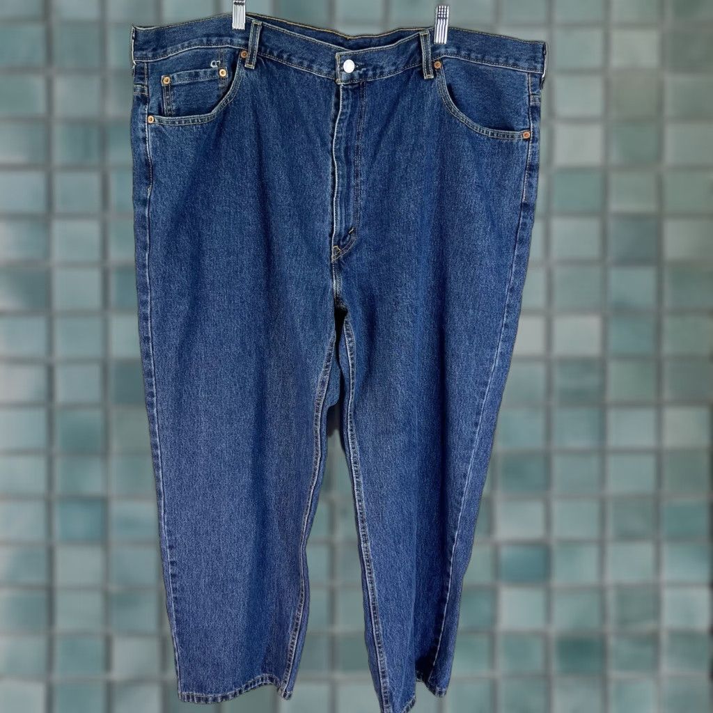 Levi's VINTAGE no — Levi's Jeans 550 Relaxed Taper Denim Pants Men 48 Blue 48X29 90s Logo USA Mens Size US 32 / EU 48 - 1 Thumbnail