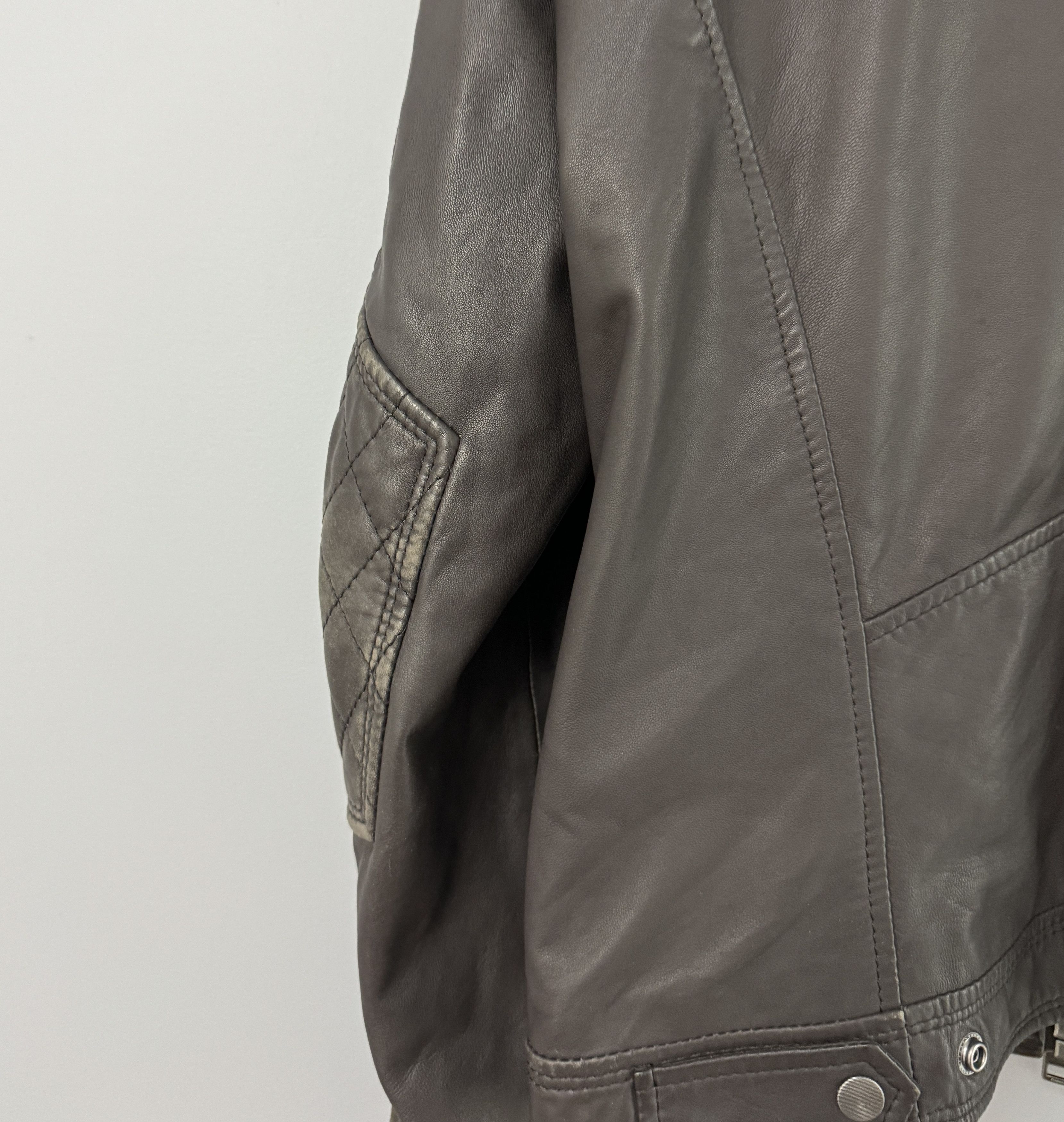 Diesel Men's Diesel Sheepskin Leather Jacket Biker Brown Size XL Size US XL / EU 56 / 4 - 13 Thumbnail