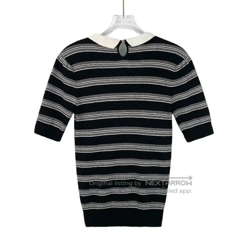 Chanel Chanel Colour-blocked striped bow decoration doll collar s Size XXS / US 00 / IT 34 - 2 Thumbnail
