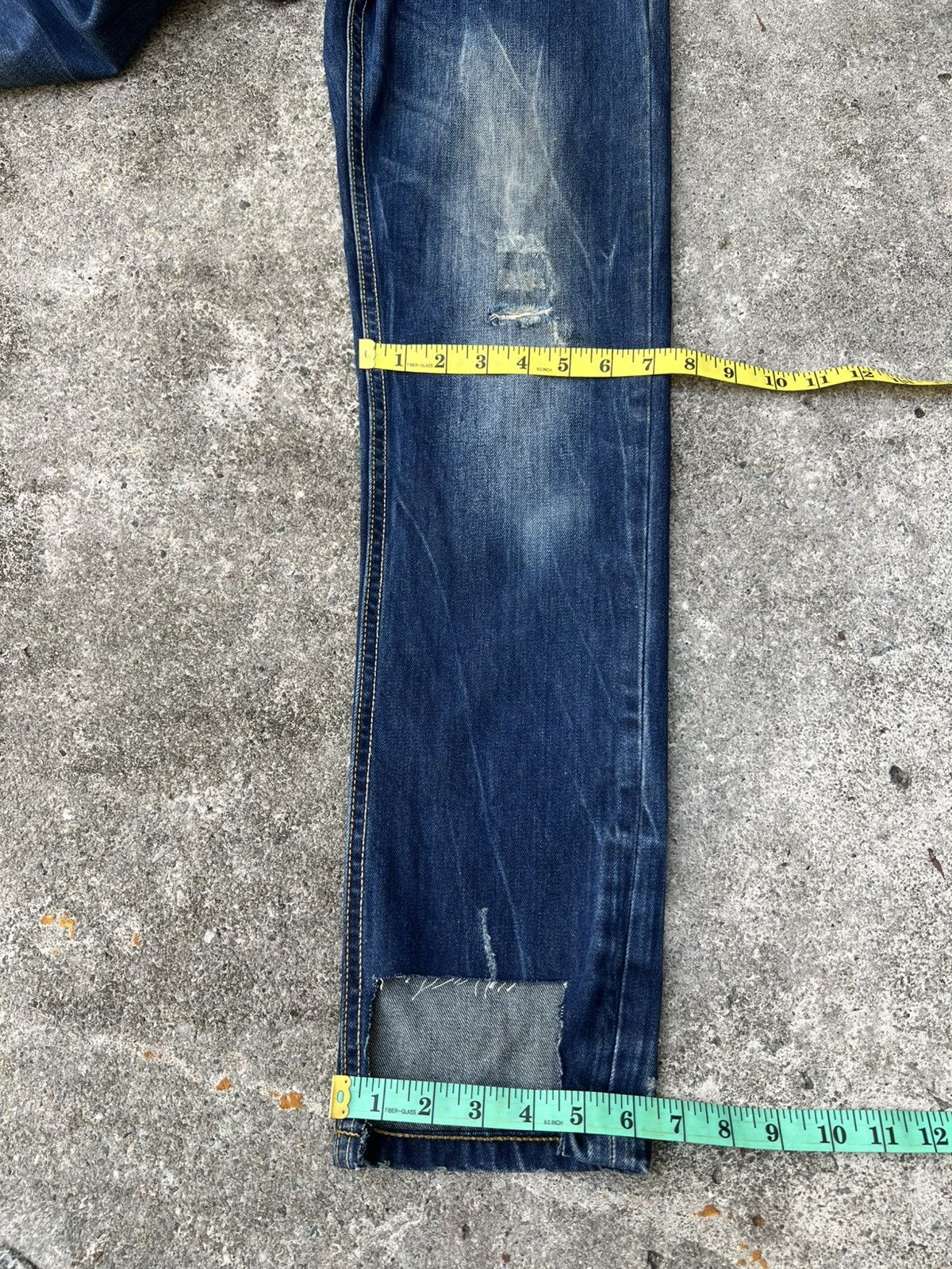 Adidas × Diesel 💥Vintage Diesel Industry x Adidas Distress Jean Size US 29 - 6 Thumbnail