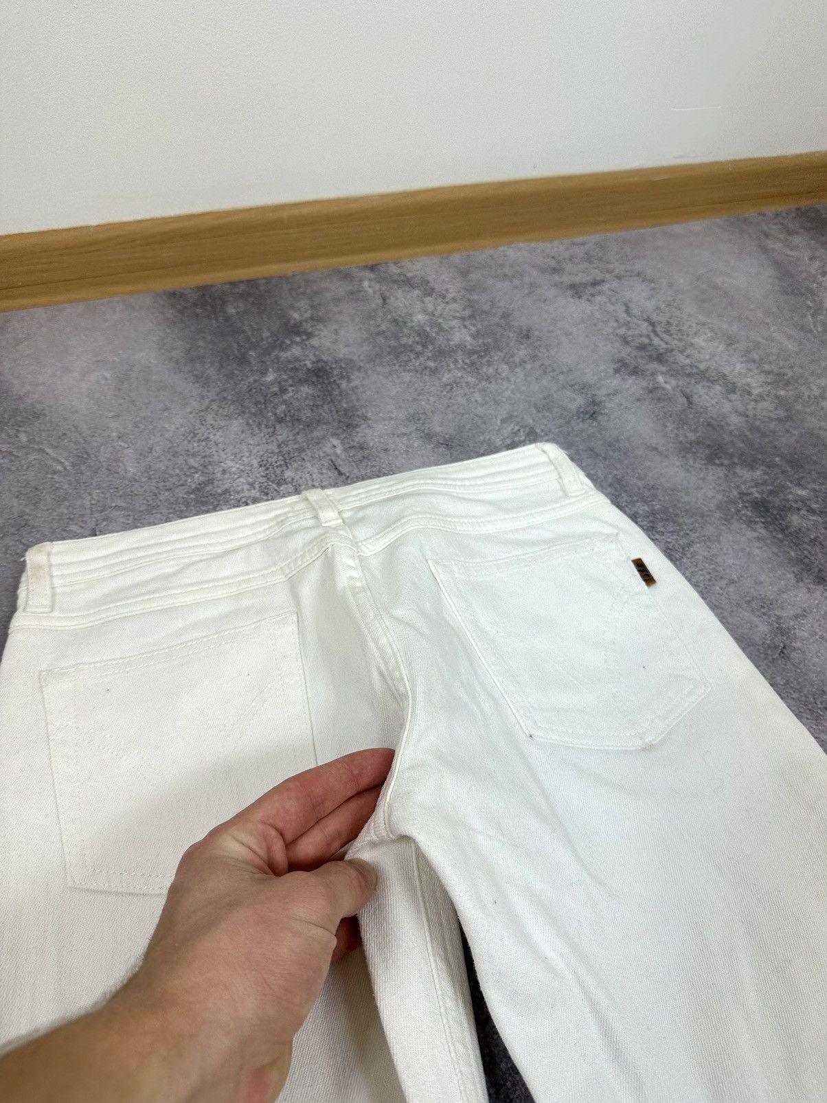 Dolce & Gabbana Vintage Dolce & Gabbana Luxury Designer White Jeans Pants Size 27" / US 4 / IT 40 - 9 Thumbnail