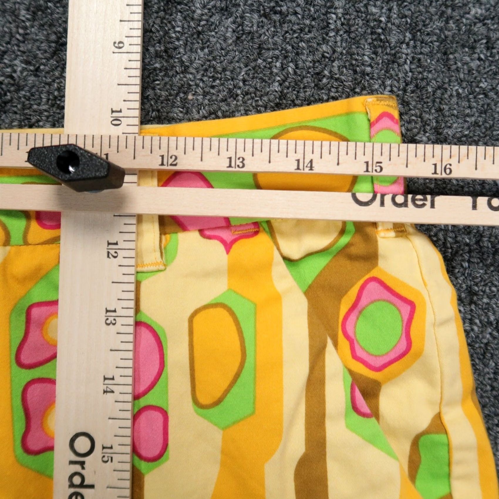 Vintage Loudmouth Golf Shorts Mens 32 Yellow Abstract Geo 70s Print Chino Stretch Shirt Size US 32 / EU 48 - 6 Thumbnail