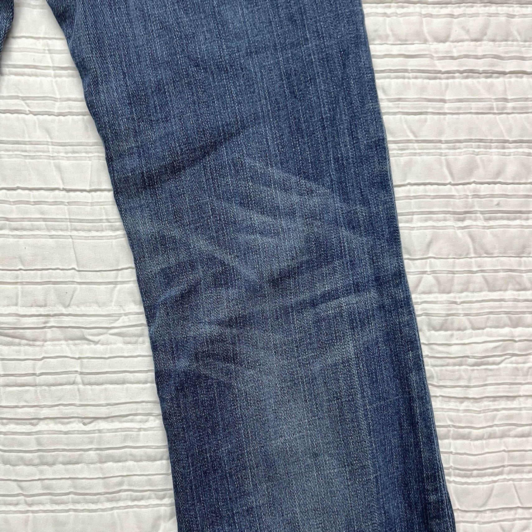 Vintage VINTAGE Rock Revival Jeans Womens 26x30 Blue Skinny Jasna Distressed Embroidered Pockets Size 30" / US 8 / IT 44 - 4 Thumbnail