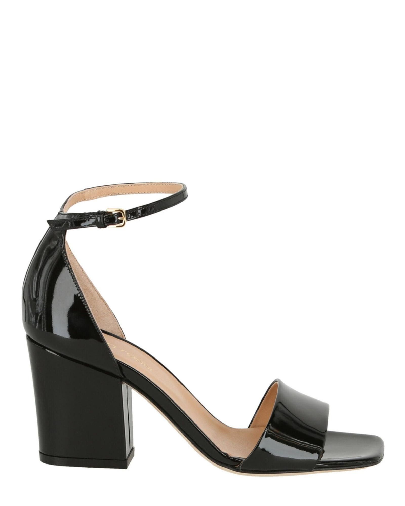 image of Sergio Rossi Leather High Heel Shoes Sandals in Black, Women's (Size 6)