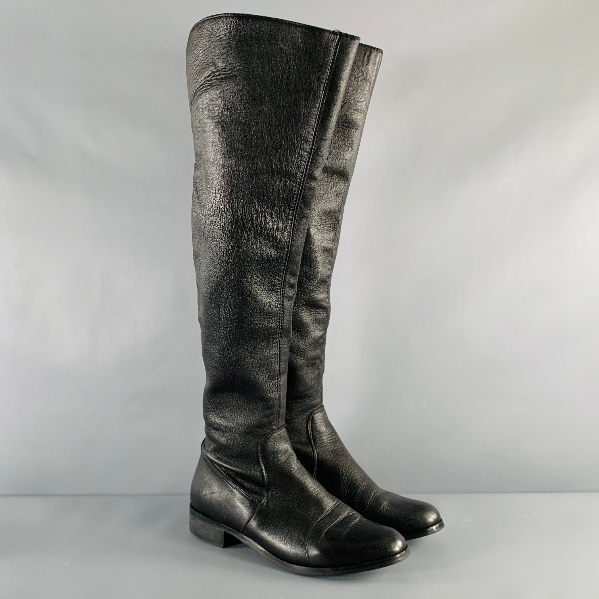 image of Black Pull On Boots, Women's (Size 7)