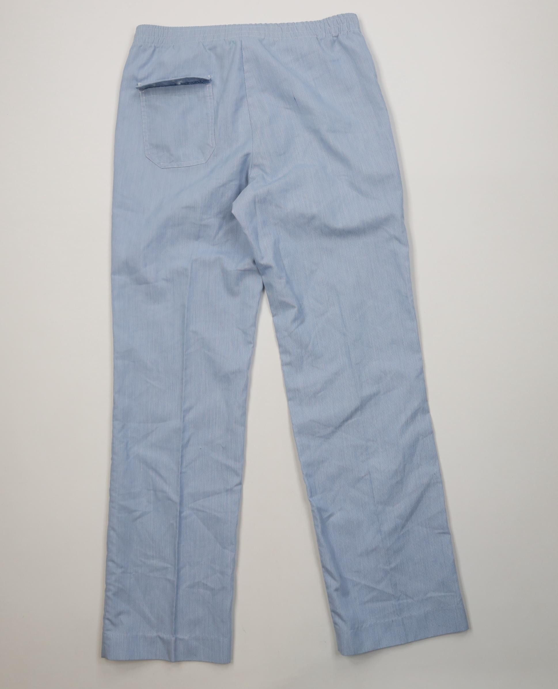 Vintage Vintage 70s Streetwear Striped Flared Wide Leg Pants Blue Size US 32 / EU 48 - 9 Thumbnail