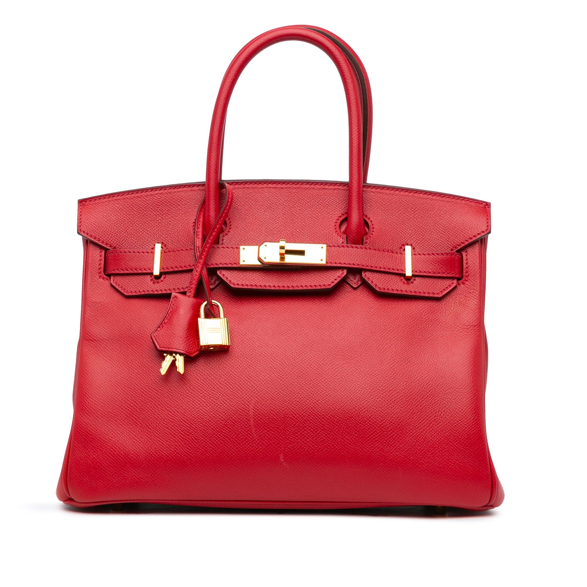 Hermes Hermès Epsom Birkin Retourne 30 Red Size ONE SIZE - 1 Thumbnail