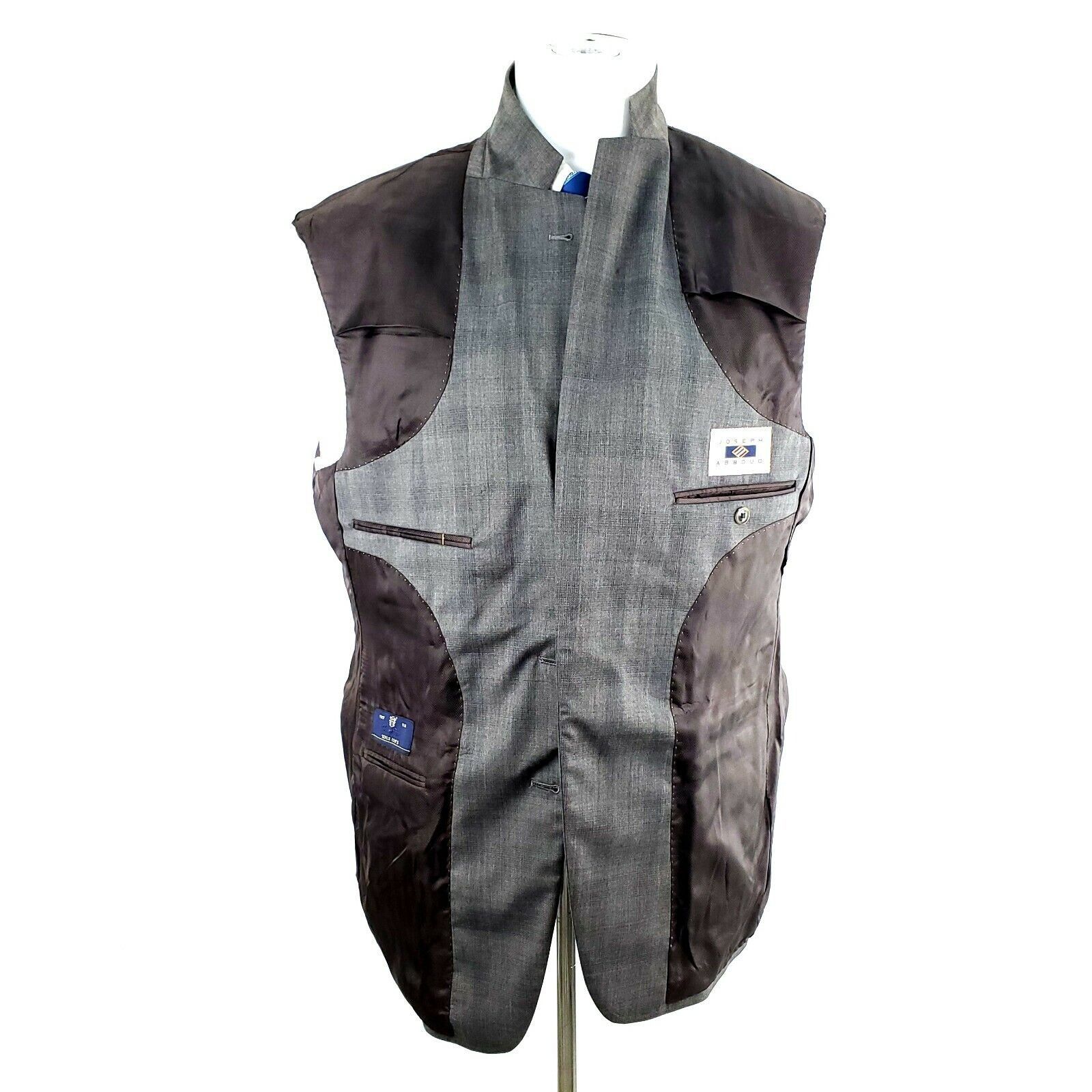 Joseph Abboud Joseph Abboud 40R 2 Button Plaid Gray Wool Blazer Super 120s Size 40R - 10 Thumbnail