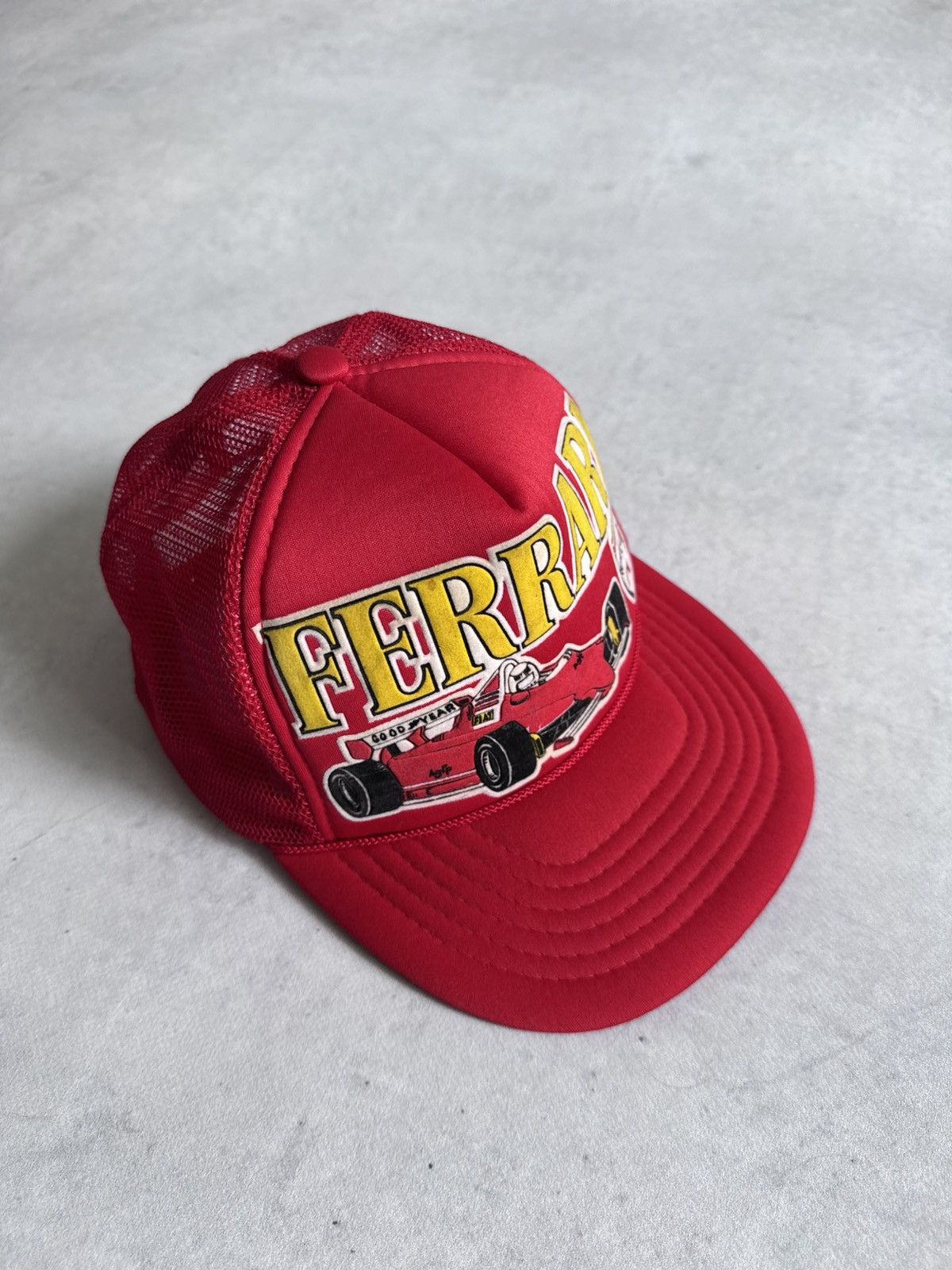 Ferrari Vintage Ferrari Formula F1 Italy Racing 90s Vibe Trucker Cap Size ONE SIZE - 1 Thumbnail