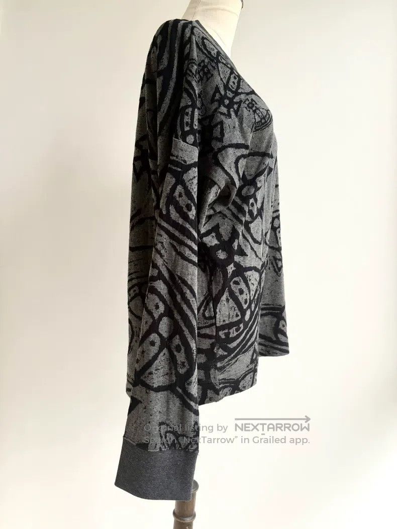 Vivienne Westwood Vivienne Westwood Gray Full Print Saturn Knit Sweater Size M / US 6-8 / IT 42-44 - 4 Thumbnail