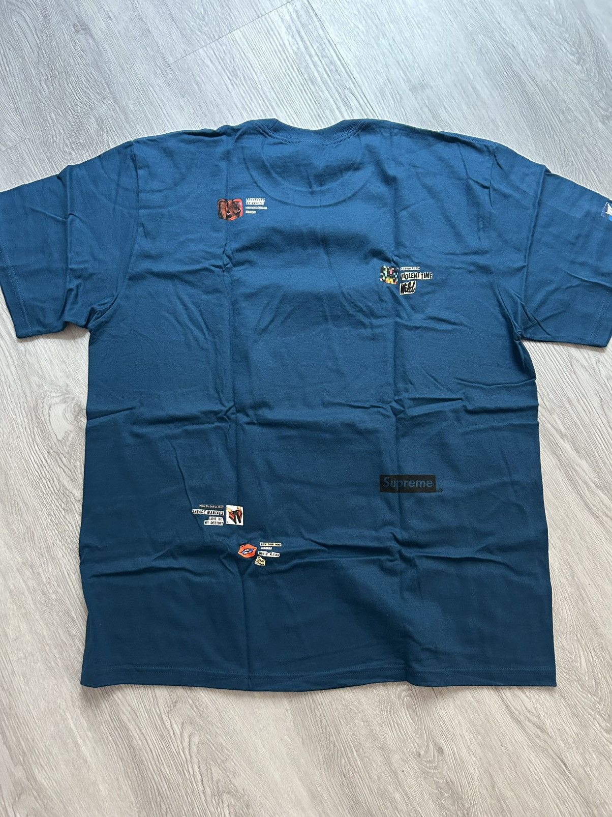 Supreme Supreme Upset Tee Indigo Size US XL / EU 56 / 4 - 3 Thumbnail
