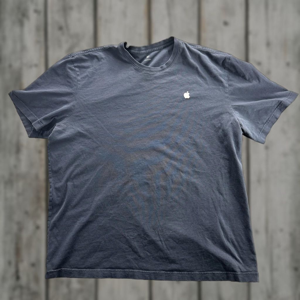 Apple VINTAGE APPLE Shirt Mens XL Black Employee Logo Tee T-Shirt Classic Crew Cotton Workwear Size US XL / EU 56 / 4 - 1 Thumbnail