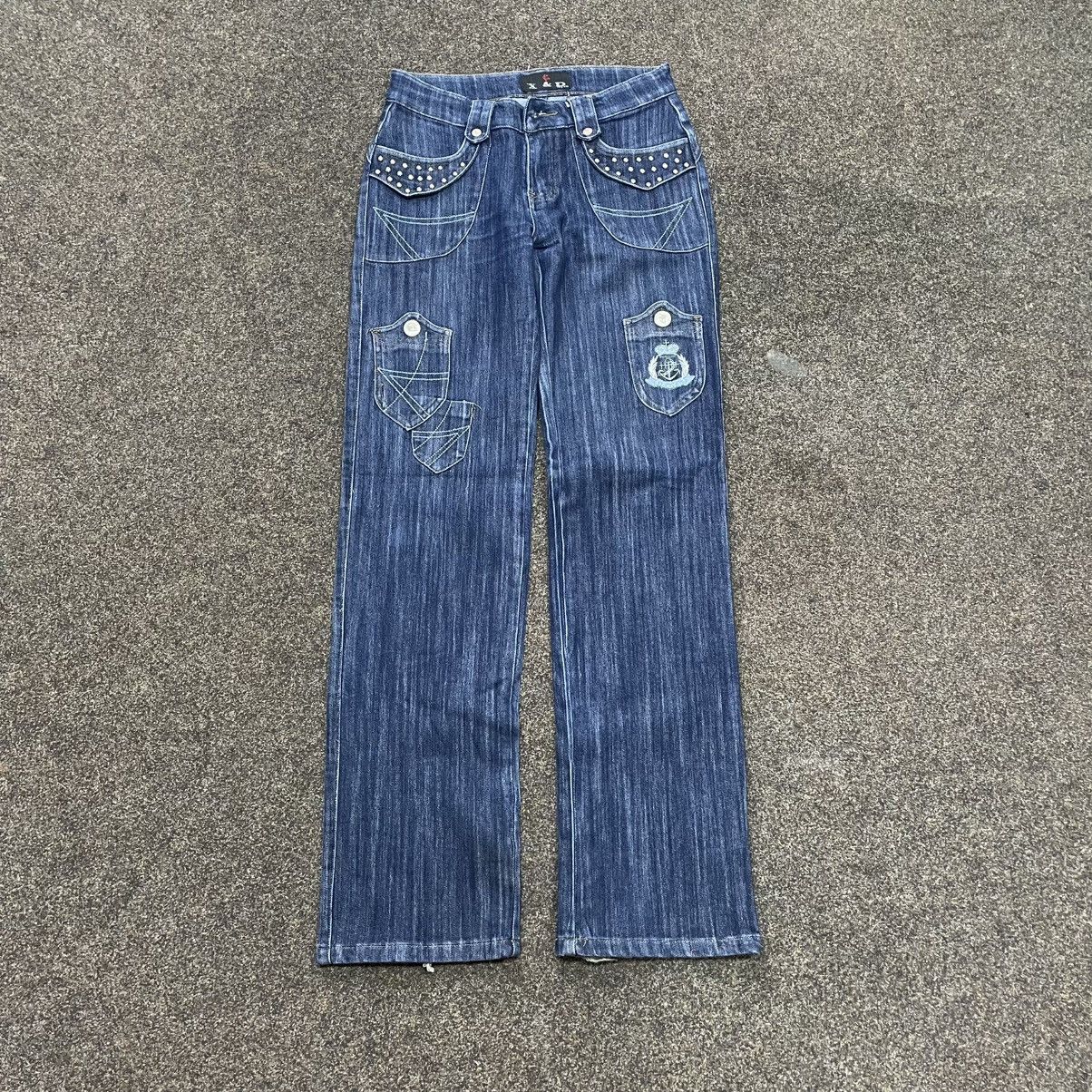Vintage Y2K Baggy Wide Leg Distressed Jeans Skate Streetwear Graphic Size 32" / US 10 / IT 46 - 1 Thumbnail