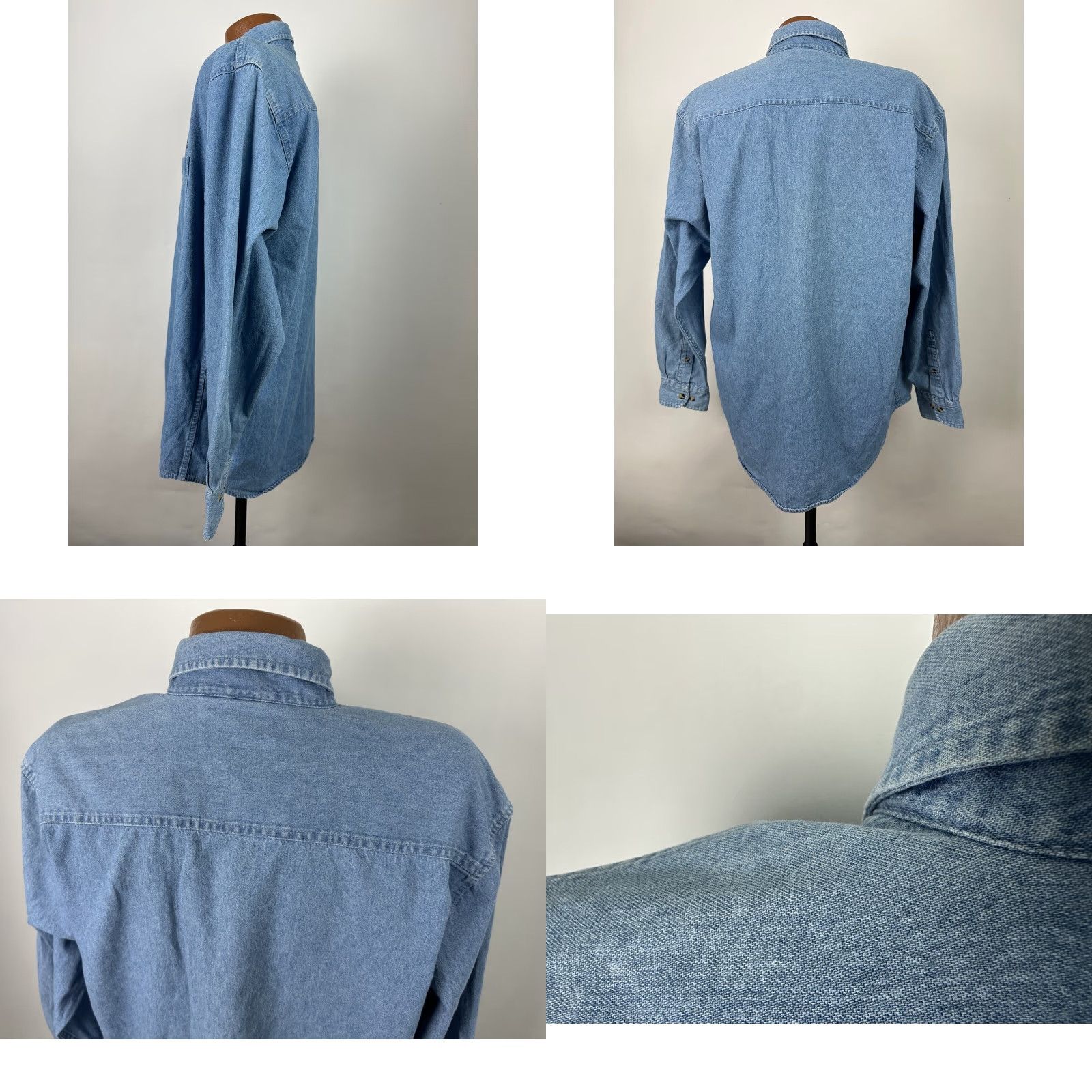 Port & Company VINTAGE Port & Company Purdue University Denim Shirt Men L Blue Denim Shirt Casual Business Workwear 90s Farming University Y2K Mens Size US L / EU 52-54 / 3 - 8 Thumbnail