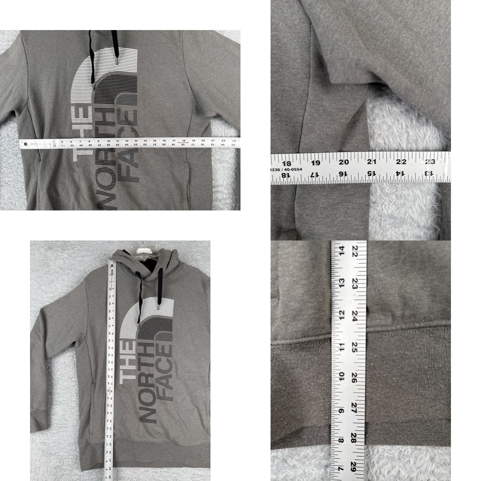 The North Face VINTAGE The North Face Hoodie Mens L Gray Pullover Cotton Blend Logo Pocket Men Size US L / EU 52-54 / 3 - 8 Thumbnail