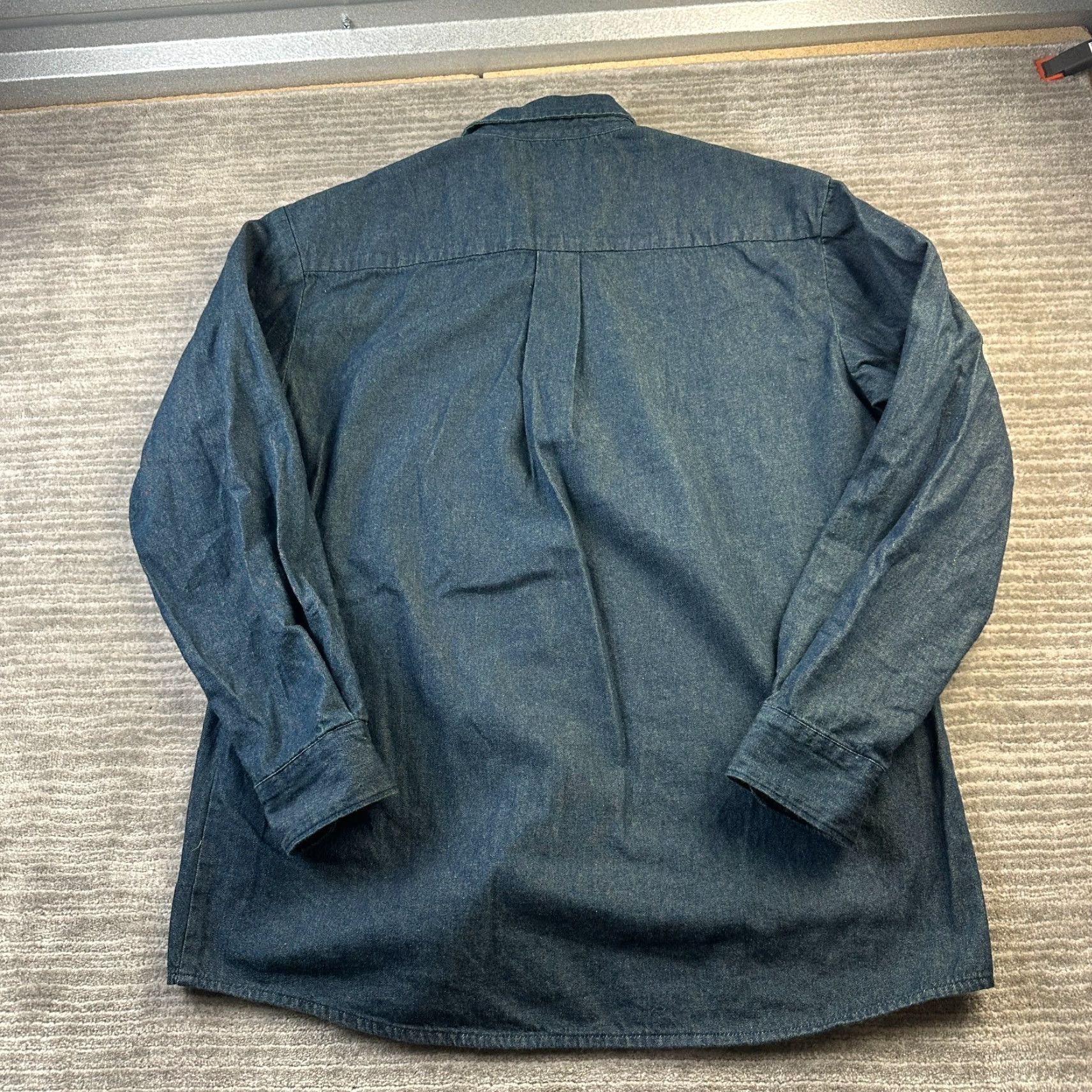 Dickies Dickies Shirt Mens Large Blue Denim Button Up Workwear Shirt Size US L / EU 52-54 / 3 - 2 Thumbnail