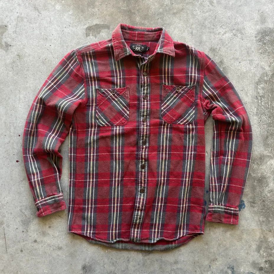 RRL Ralph Lauren RRL Ralph Lauren Double RL Plaid Flannel Button Shirt Size US S / EU 44-46 / 1 - 1 Thumbnail