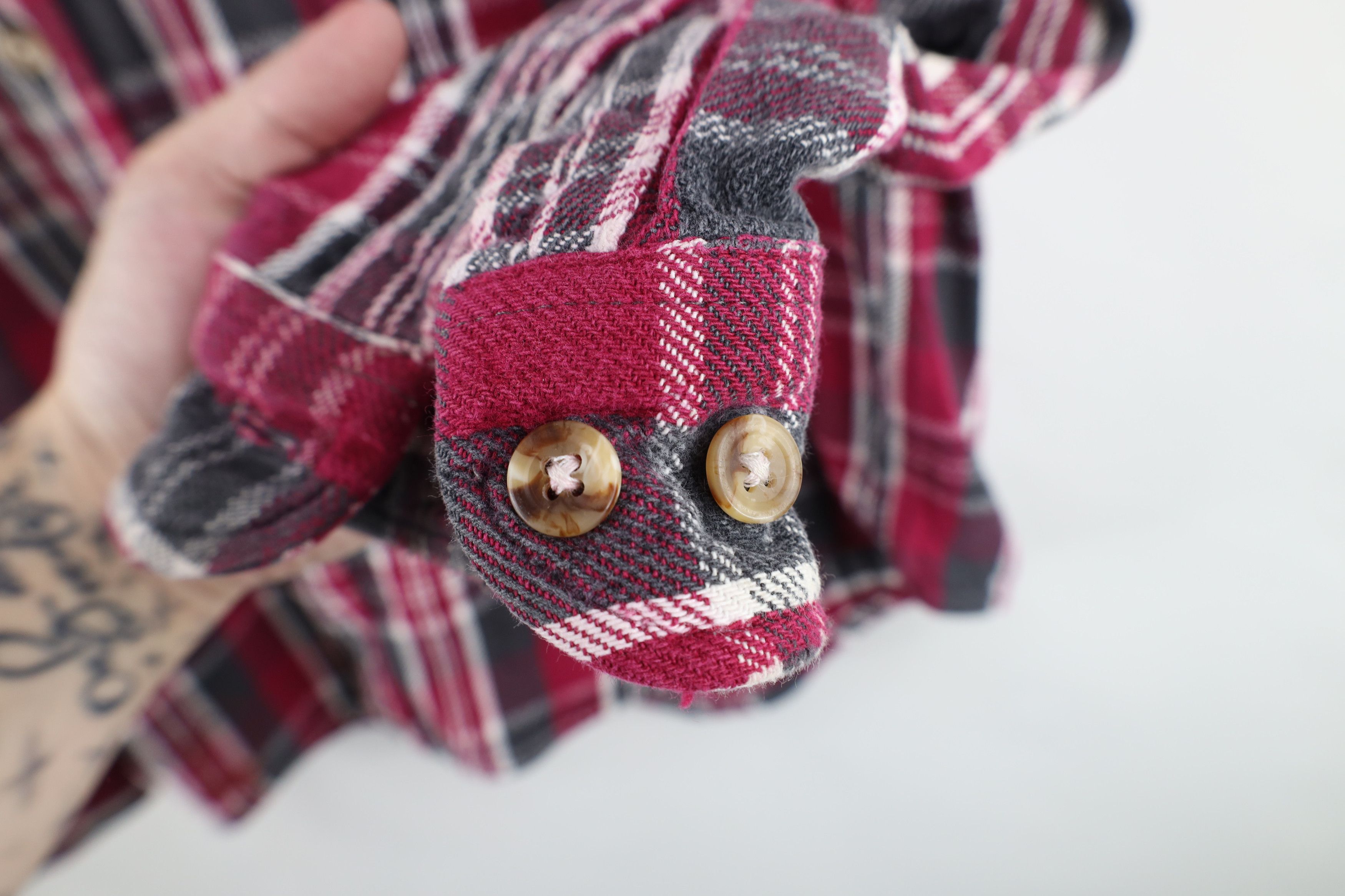 Vintage Vintage 90s Streetwear Heavyweight Button Shirt Plaid Size US L / EU 52-54 / 3 - 5 Thumbnail