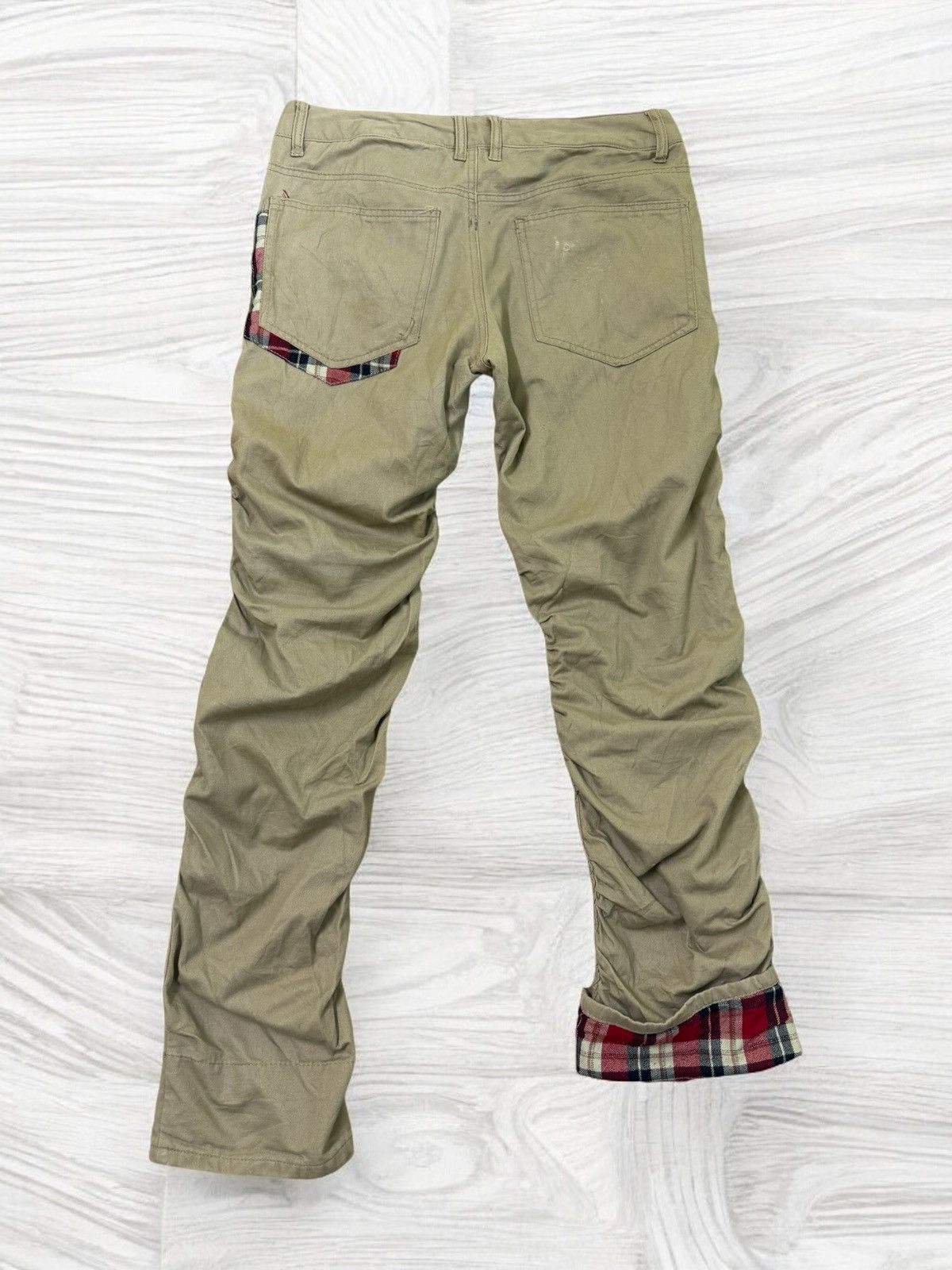 Japanese Brand Stacked Pant Plaid Tartan Distressed pant Size US 32 / EU 48 - 2 Thumbnail
