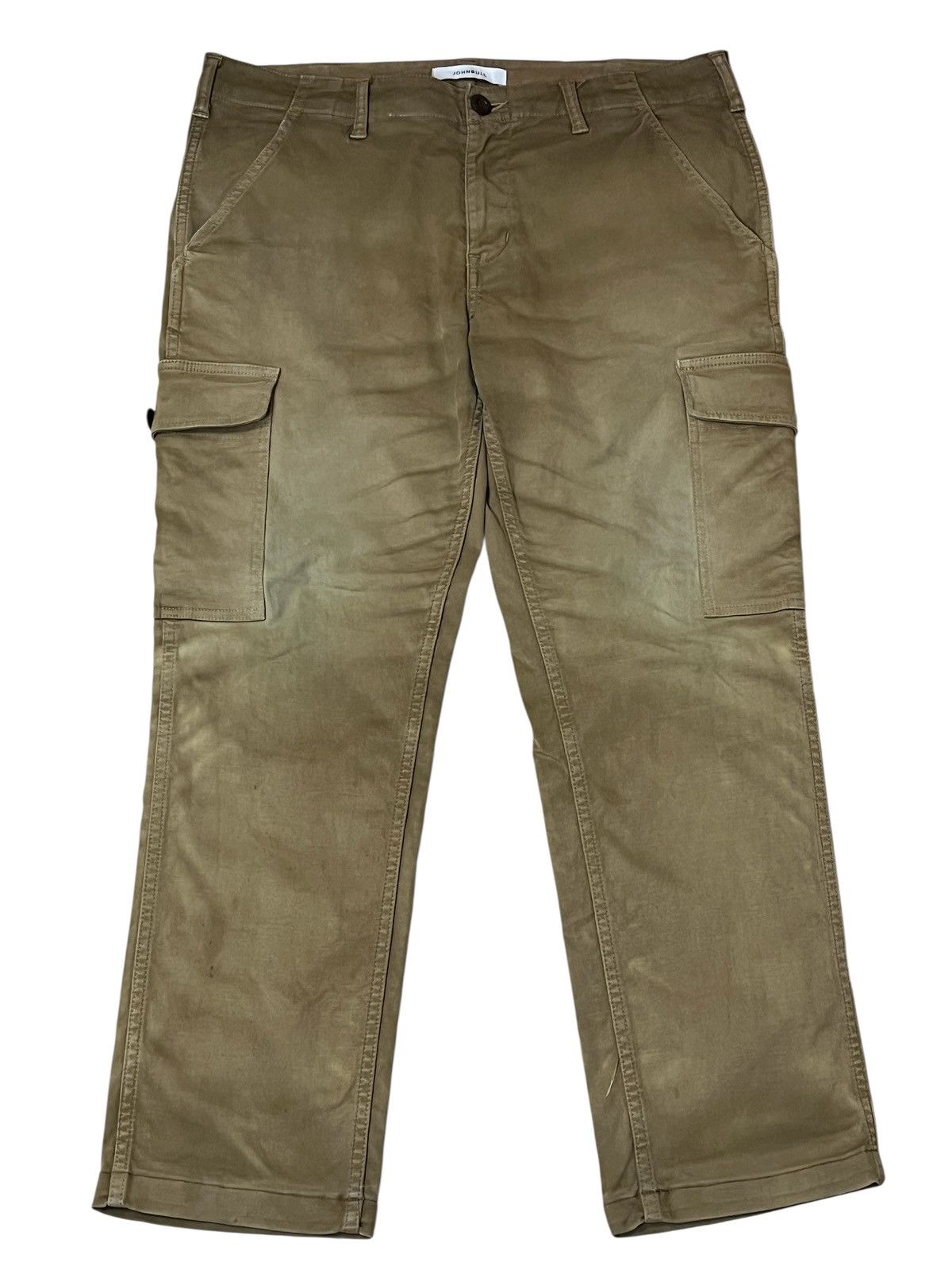 Johnbull Vintage JOHNBULL brown faded baker cargo pants Size US 35 - 2 Thumbnail