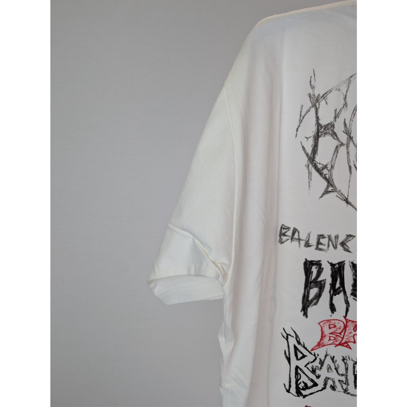 Balenciaga o1rshd1 Heavy Graphic Print DIY Metal Logo T-shirt in White Size US M / EU 48-50 / 2 - 14 Thumbnail