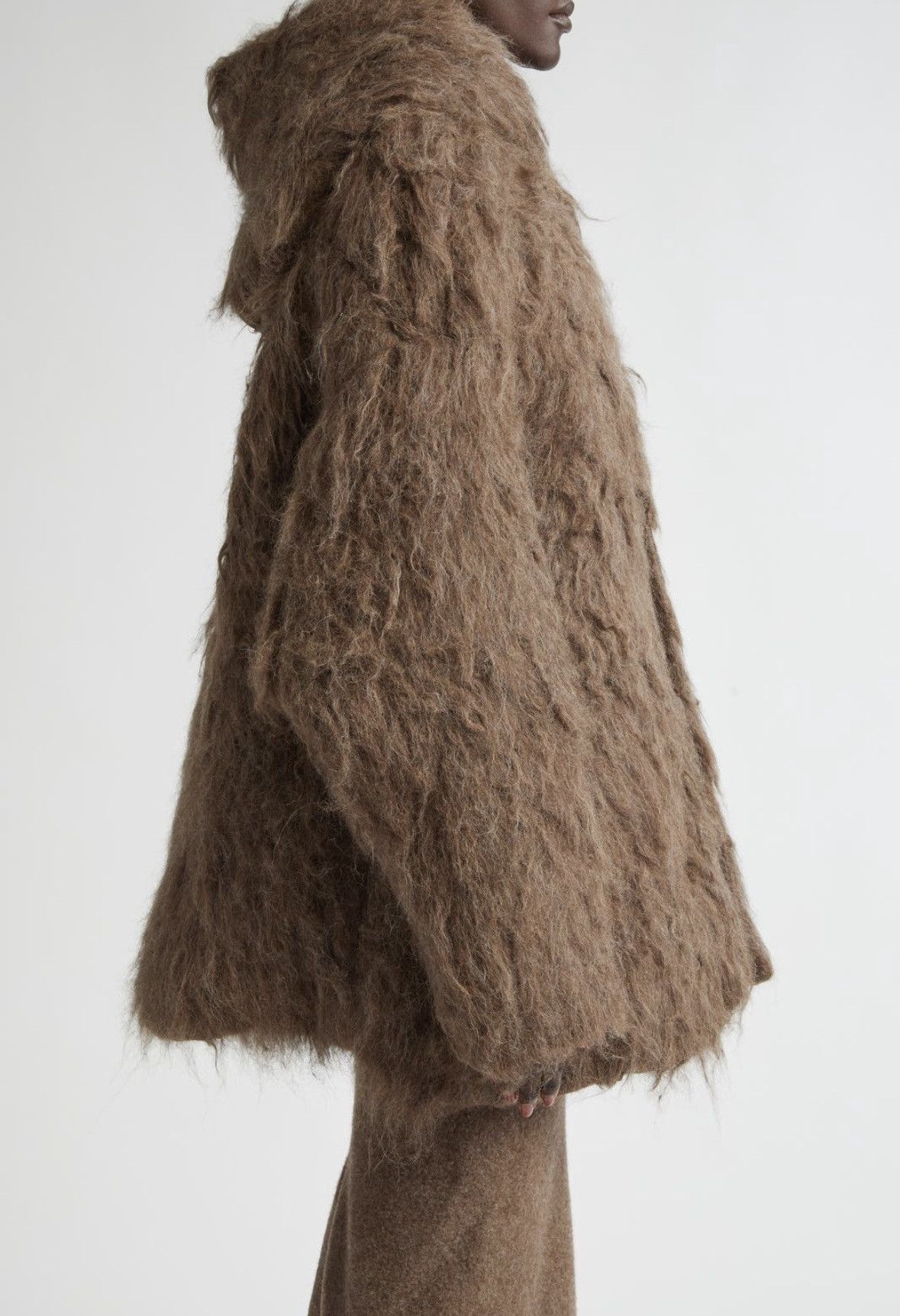 Rick Owens Peter OVERSIZED alpaca & Silk Felt Hooded jacket Size XS / US 0-2 / IT 36-38 - 2 Thumbnail