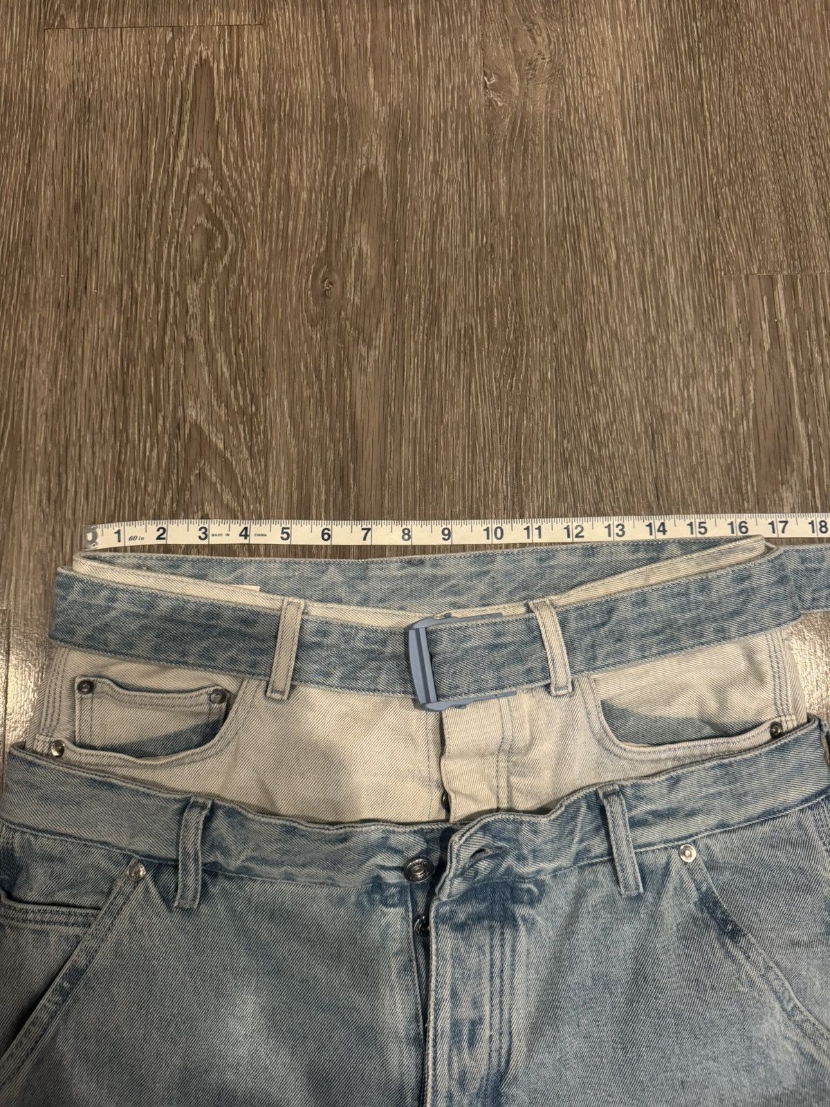 Off-White Off White Double Waist Double Knee Baggy Denim Jeans 30 Size US 30 / EU 46 - 19 Thumbnail