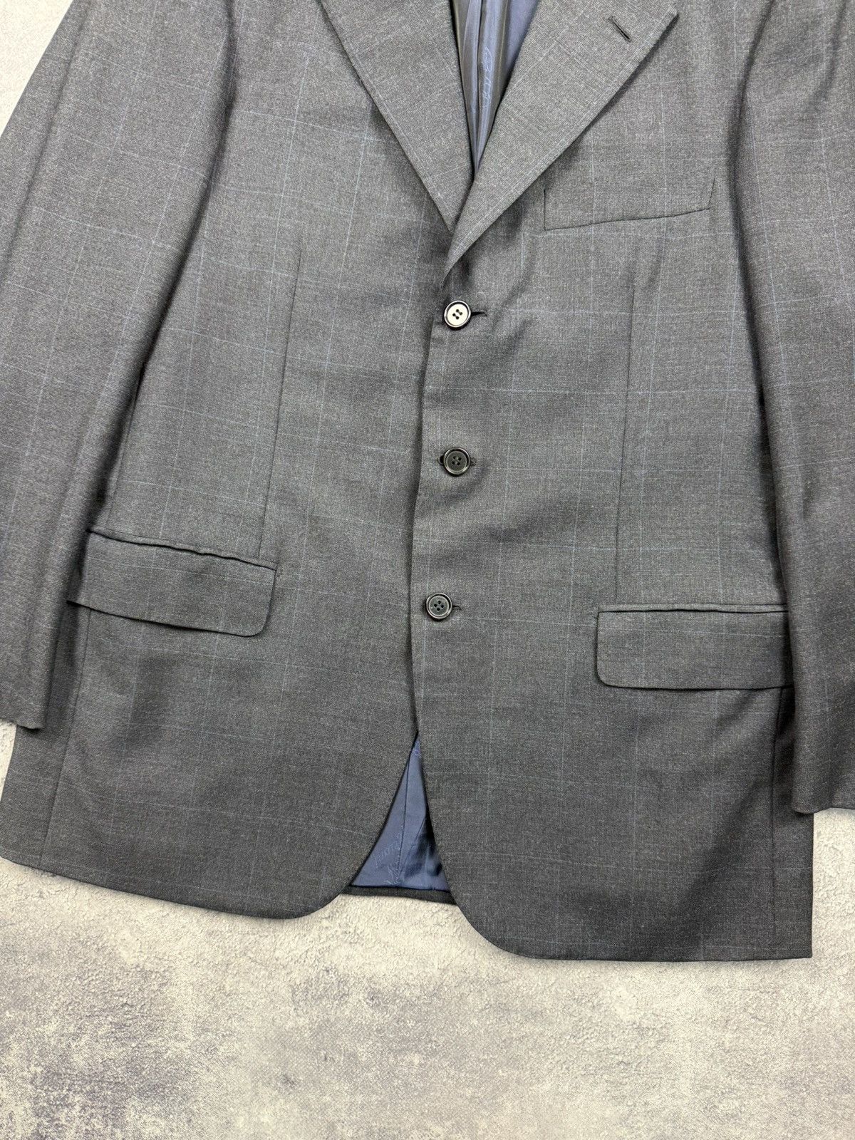 Brioni Brioni Super 150’s Wool Check Nomentano Blazer Suit Jacket Size 40R - 9 Thumbnail