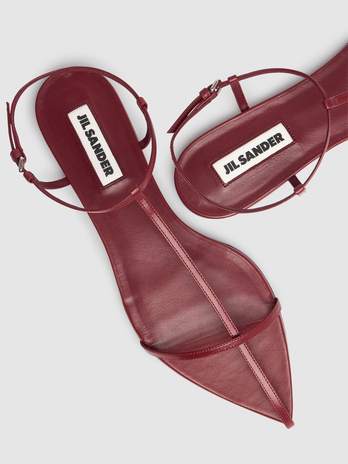 Jil Sander o1s22i1n0125 Leather Sandals in Red Size US 6 / IT 36 - 4 Thumbnail