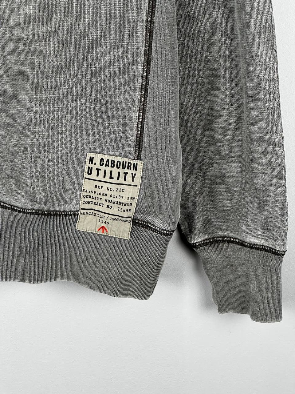 Nigel Cabourn Nigel Cabourn Utility Stone Wash Grey Army Sweatshirt Size US S / EU 44-46 / 1 - 5 Thumbnail