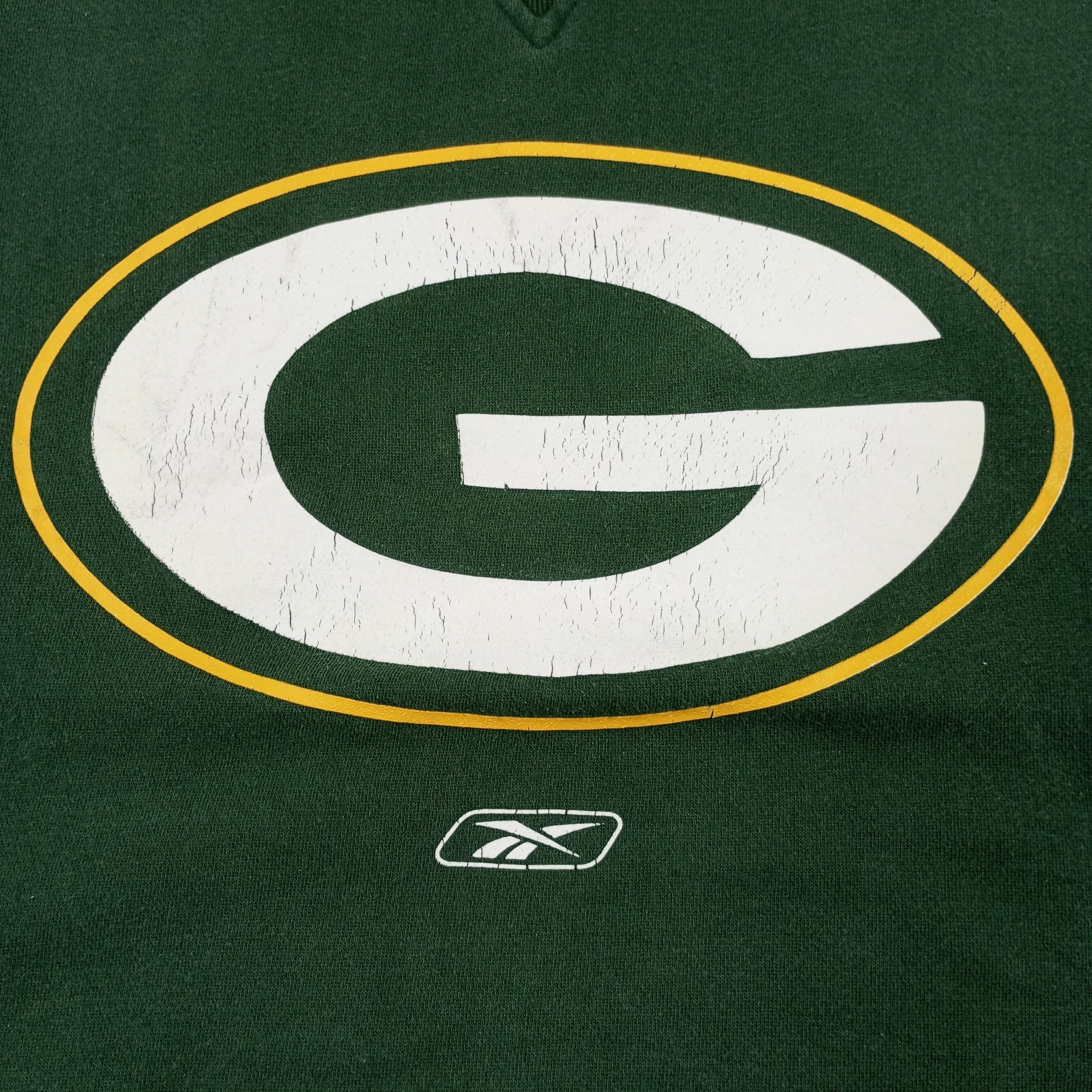 NFL × Reebok × Vintage Green Bay Packers American Football Team Sweatshirt Size US XXL / EU 58 / 5 - 2 Thumbnail