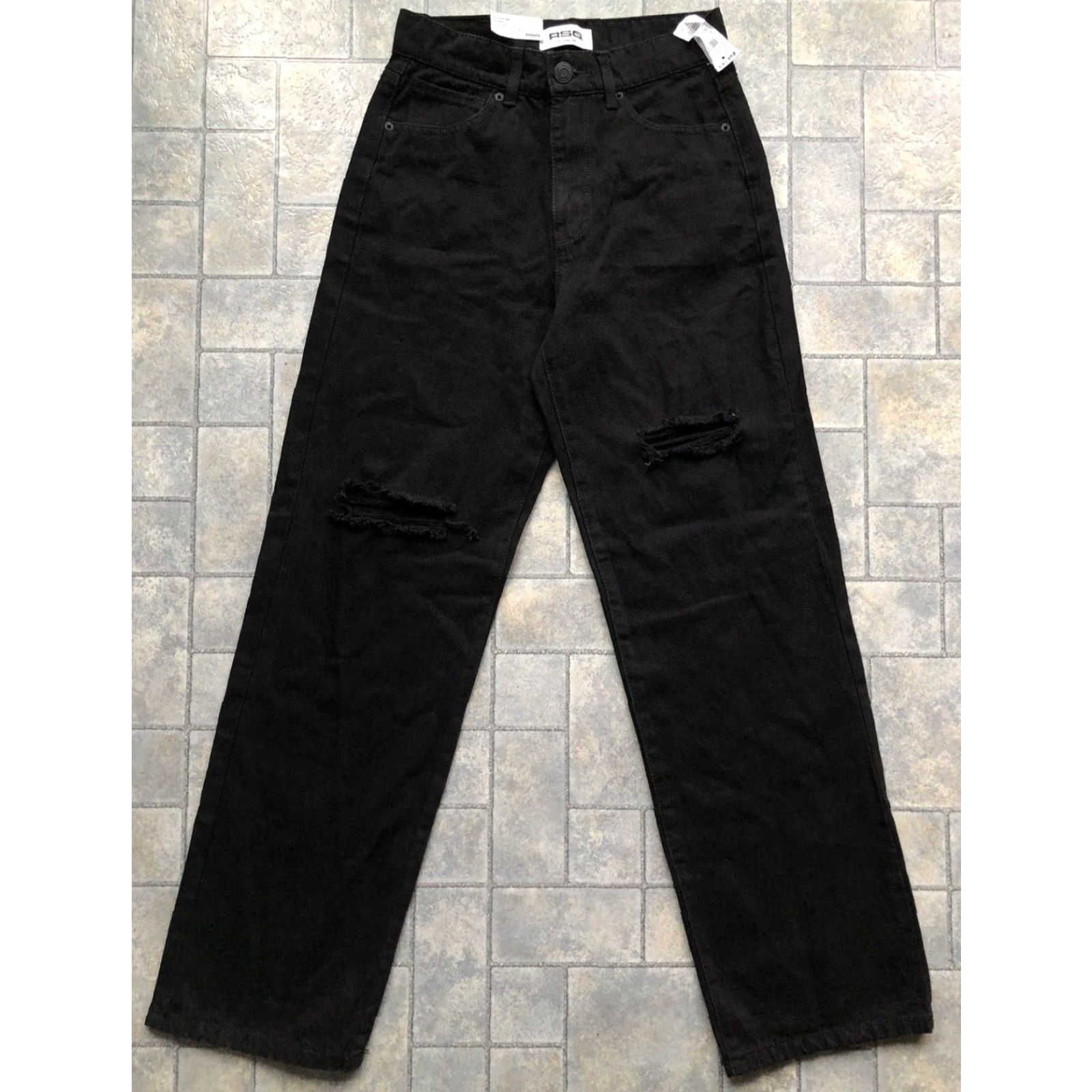 Rsq RSQ Jeans Baggy Black 25 Women 100% Cotton NWT Tilly’s 90s Punk Preppy MSRP 42.99 Regular Modern Casual Tilly’s Size 42" / US 20 - 2 Thumbnail