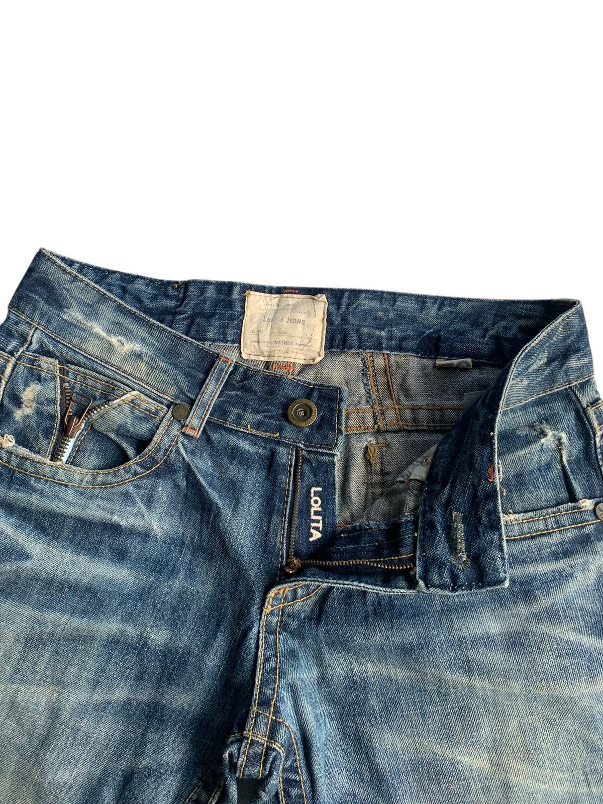 Kapital JAPANESE LOLITA PUNK STYLE FADED & RUSTY DISTRESSED DENIM☠️ Size US 33 - 9 Thumbnail