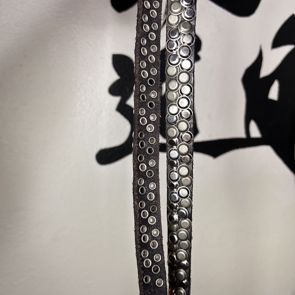 Affliction × Vintage Studded Skinny Leather Belt Vintage Size ONE SIZE - 5 Thumbnail
