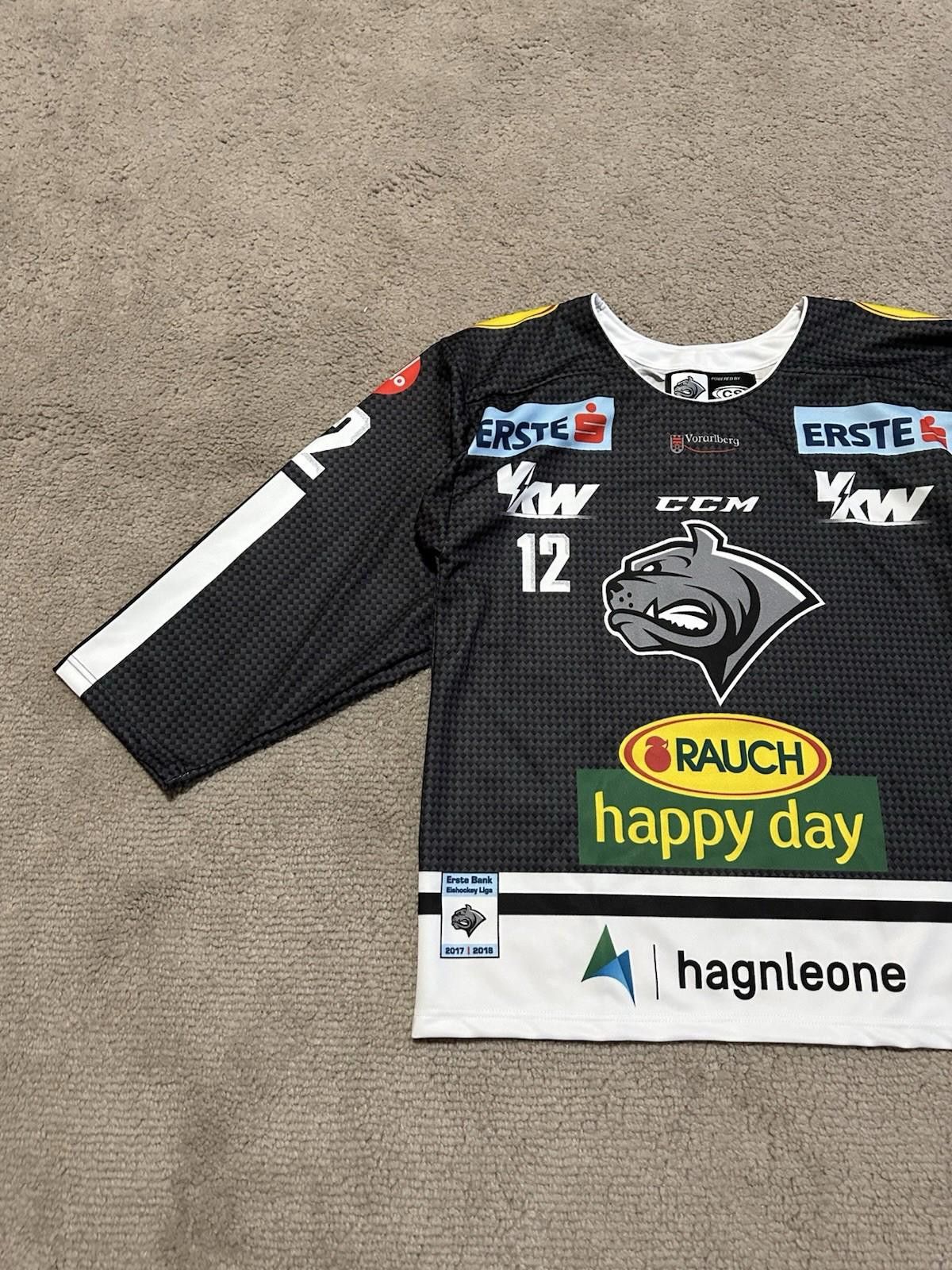 Ccm Dornbirn Bulldogs #12 Vallant 2017/18 Home Ice Hockey Jersey Size US S / EU 44-46 / 1 - 2 Thumbnail