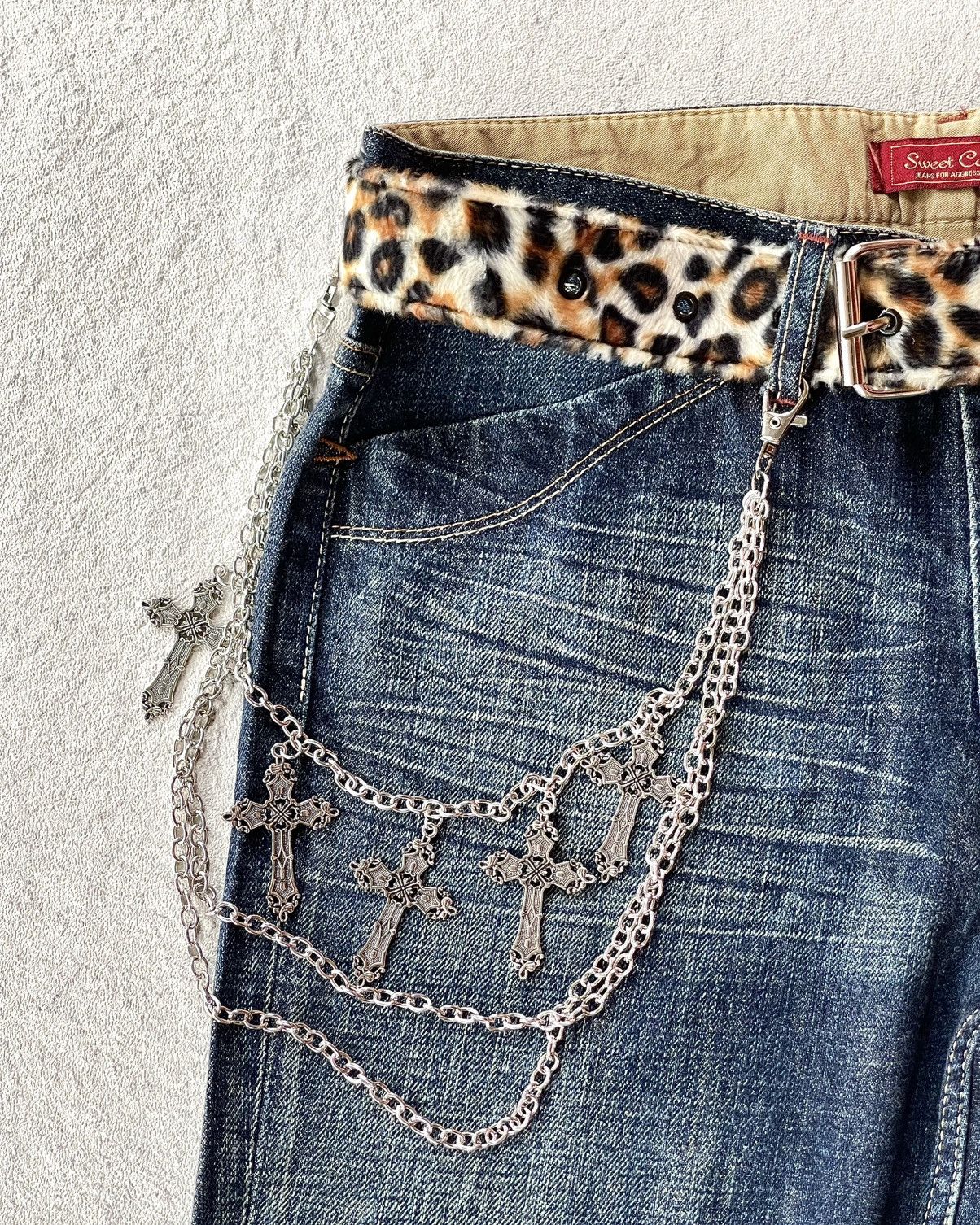 Japanese Brand Sweet Camel Buckle Back Flare Jean Size US 30 / EU 46 - 3 Thumbnail