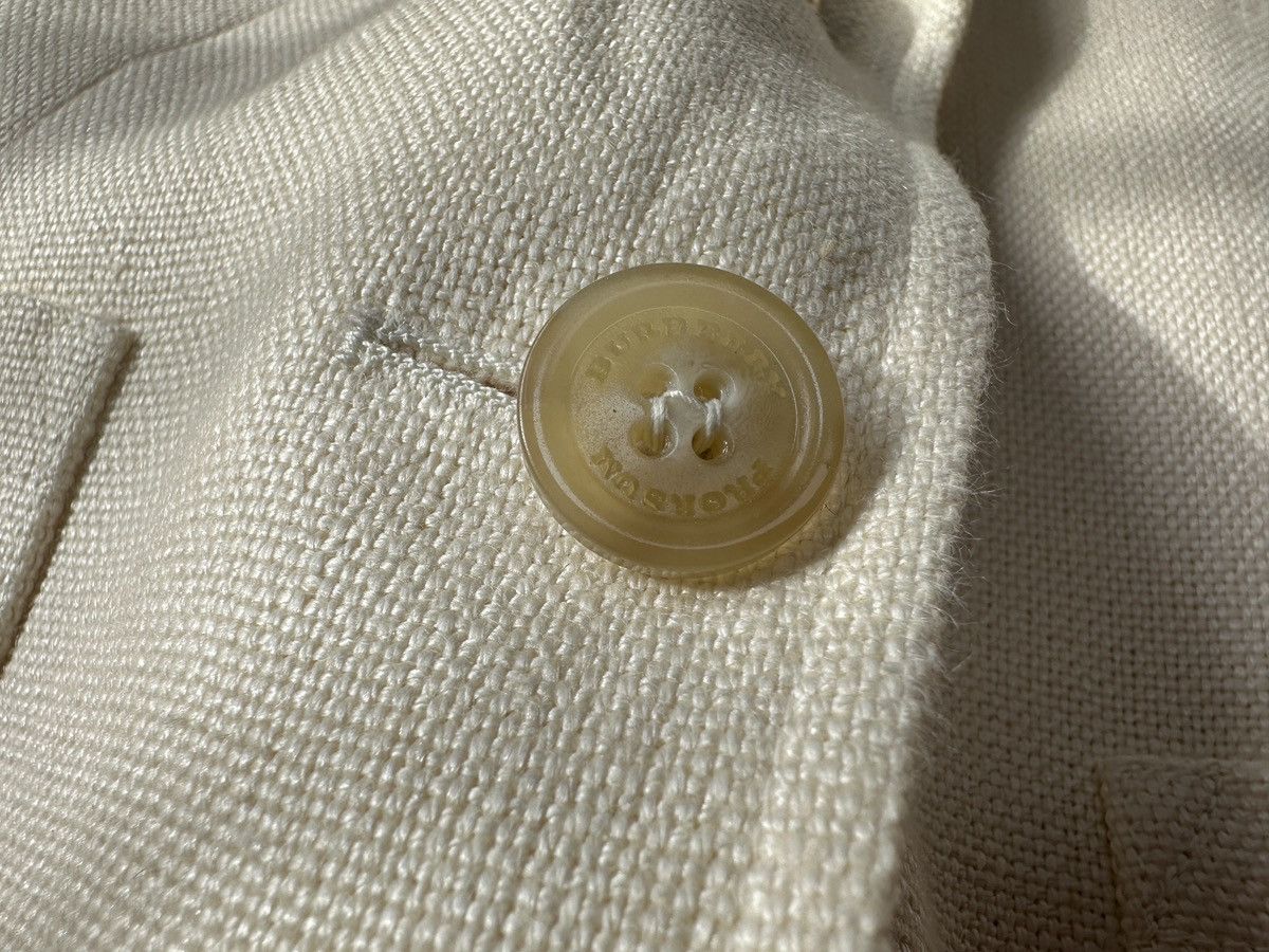 Burberry Prorsum BURBERRY PRORSUM Runway 100% Linen Blazer Jacket Ecru Size XS / US 0-2 / IT 36-38 - 7 Thumbnail