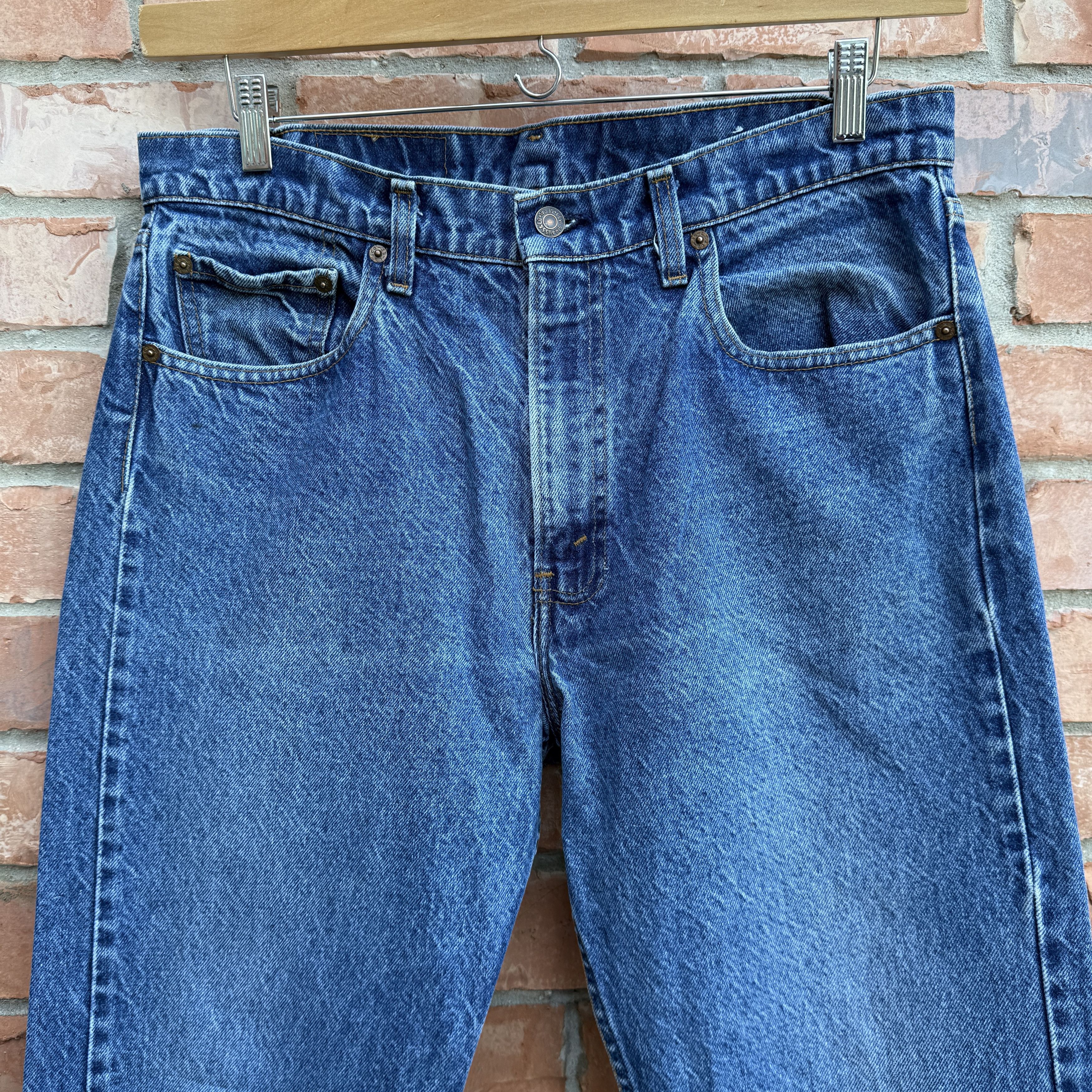 Levi's Vintage 80s Levis 505 Blue Denim Made in USA Jeans Size US 34 / EU 50 - 2 Thumbnail