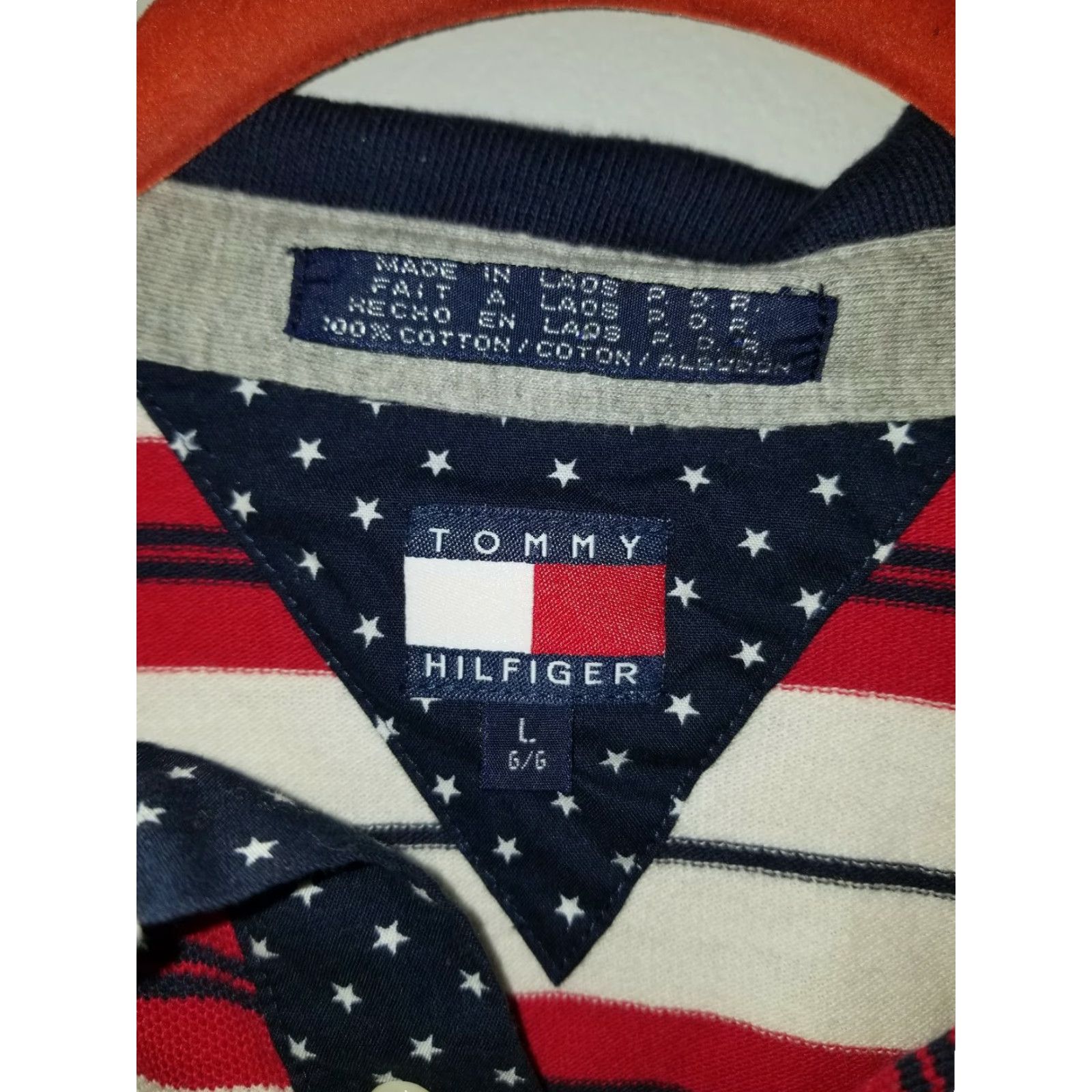 Tommy Hilfiger VINTAGE Tommy Hilfiger Polo Shirt Women's 3/4 Sleeve Patriotic Polo Shirt L Black Polo Shirt Women L Size L / US 10 / IT 46 - 4 Thumbnail